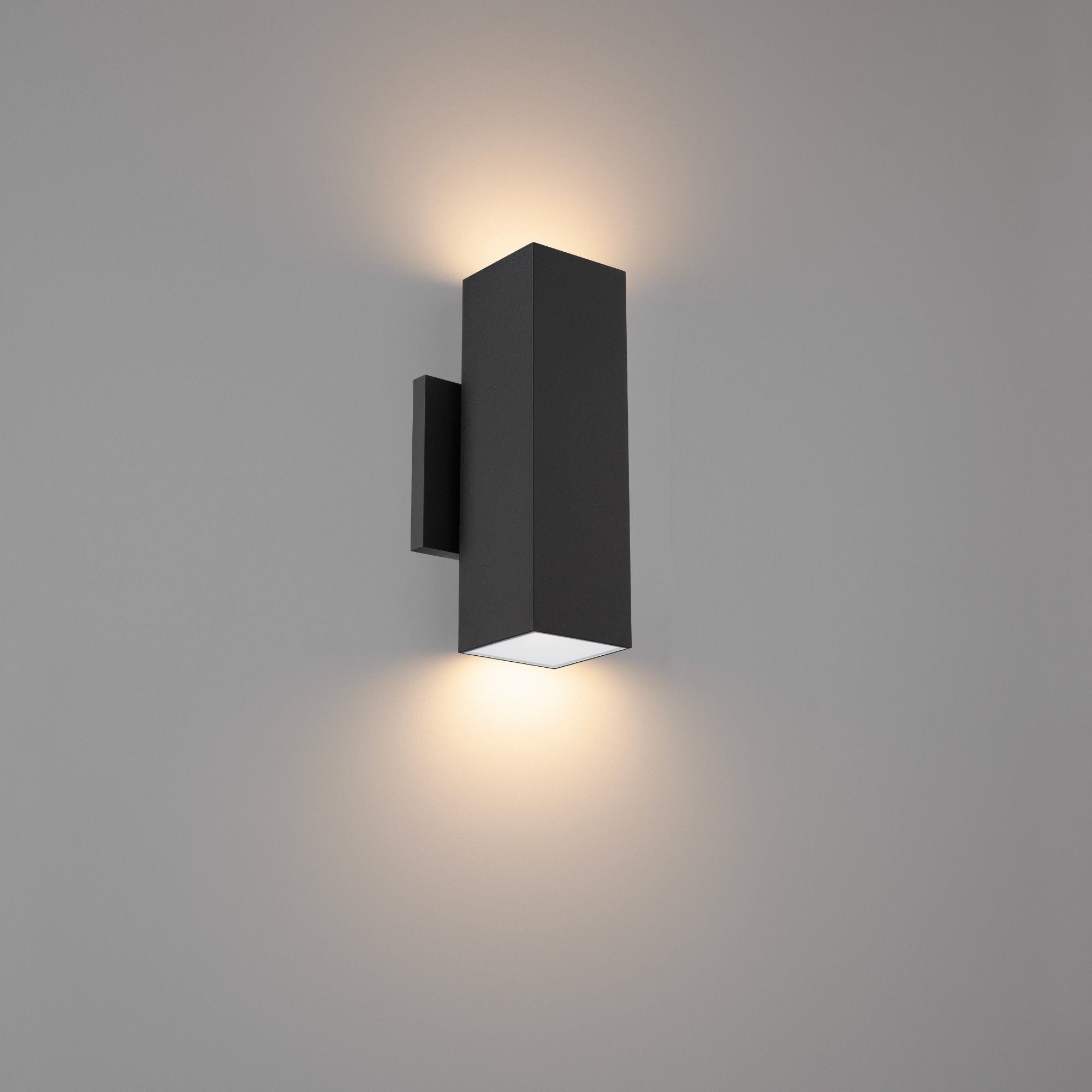 Cubix 10" Outdoor LED Wall Mount, 5CCT, Black Finish
