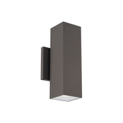 Cubix 10" Outdoor LED Wall Mount, 5CCT, Bronze Finish