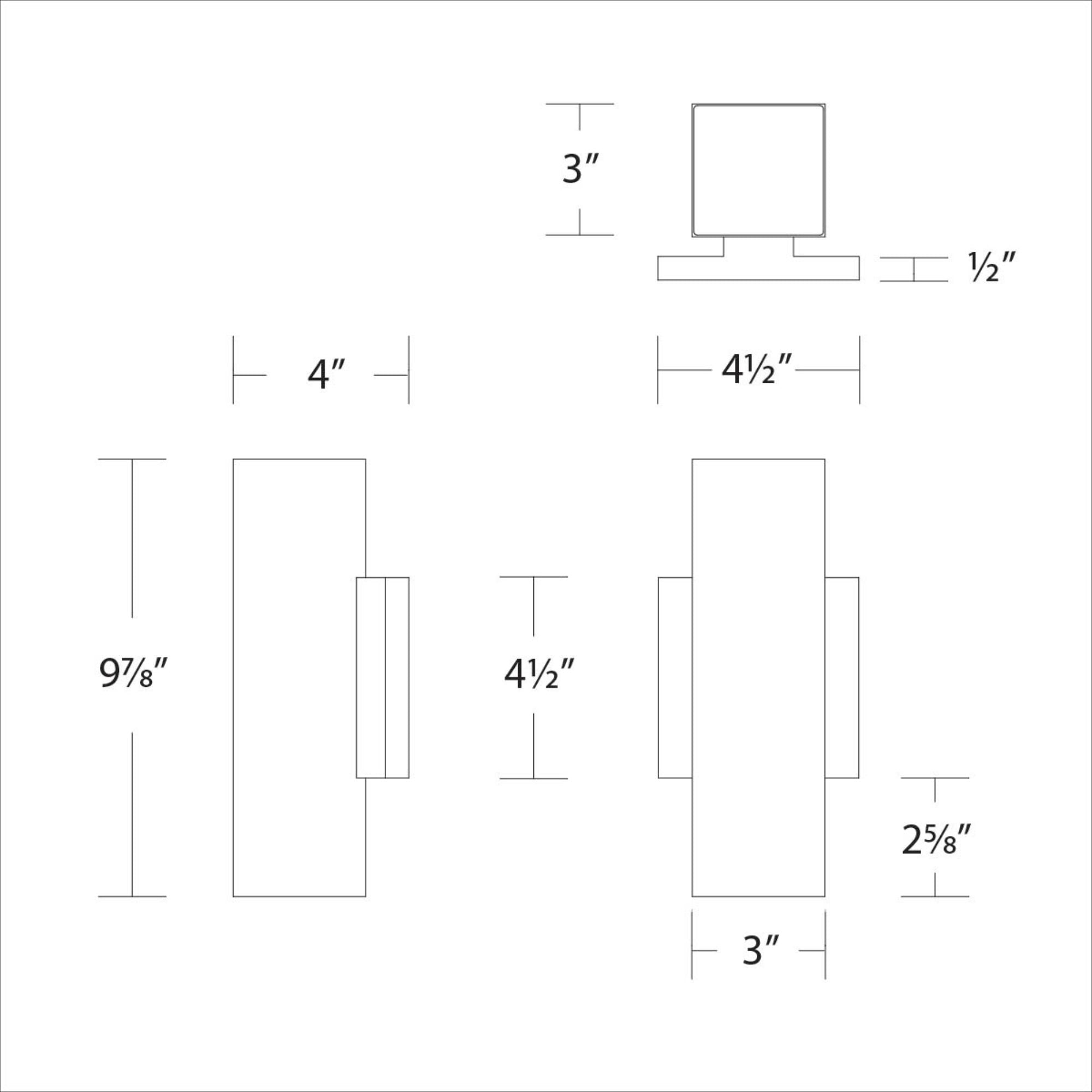 Cubix 10" Outdoor LED Wall Mount, 5CCT, White Finish