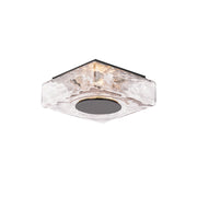 Cuboid 10" LED Outdoor Flush Mount, 3CCT, Black Finish