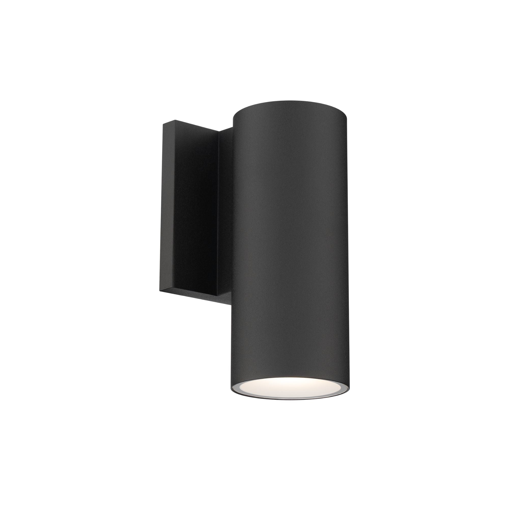 Cylinder 8" Outdoor LED Wall Mount, 5CCT, Black Finish