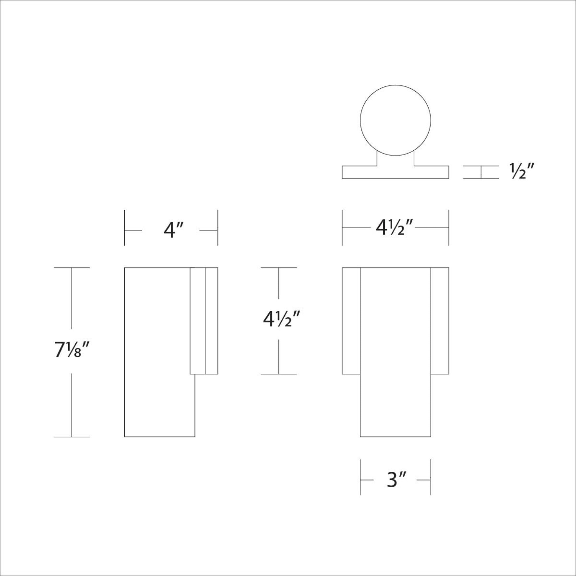 Cylinder 8" Outdoor LED Wall Mount, 5CCT, Black Finish