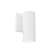 Cylinder 8" Outdoor LED Wall Mount, 5CCT, White Finish