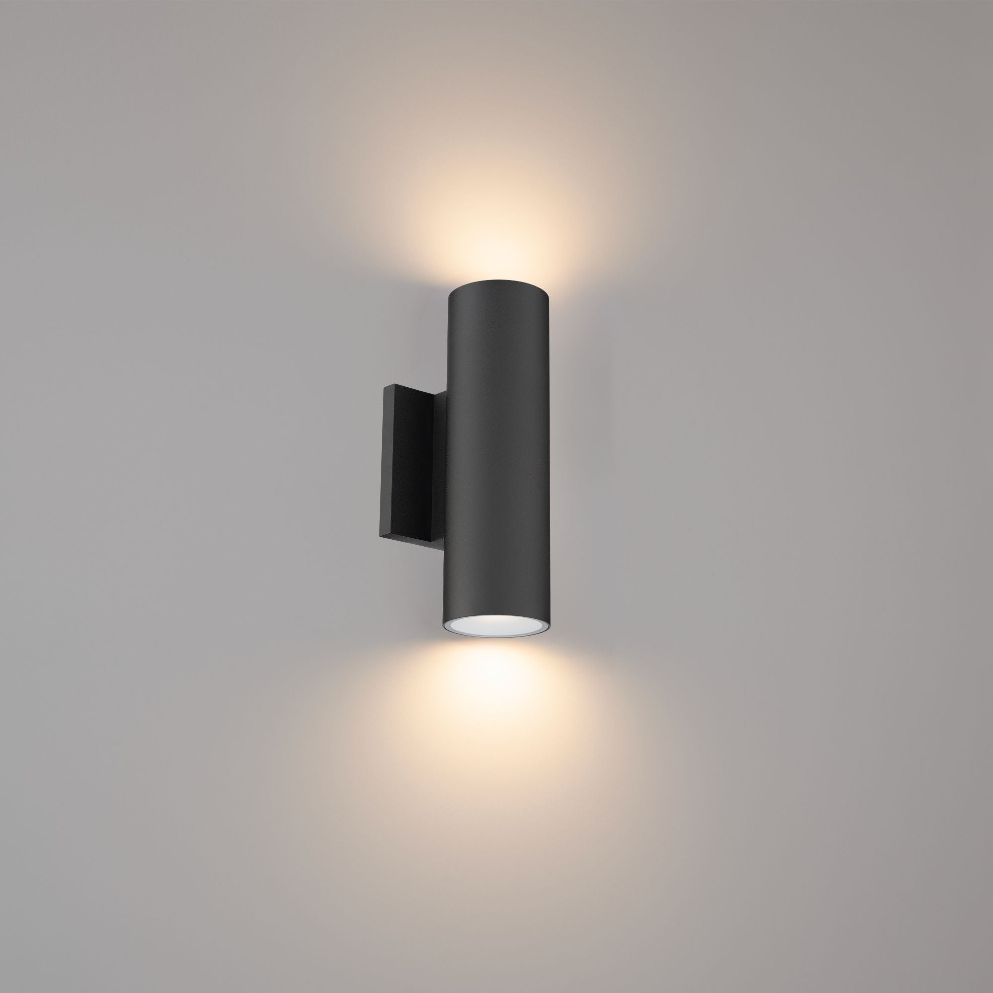 Cylinder 10" Outdoor LED Wall Mount, 5CCT, Black Finish