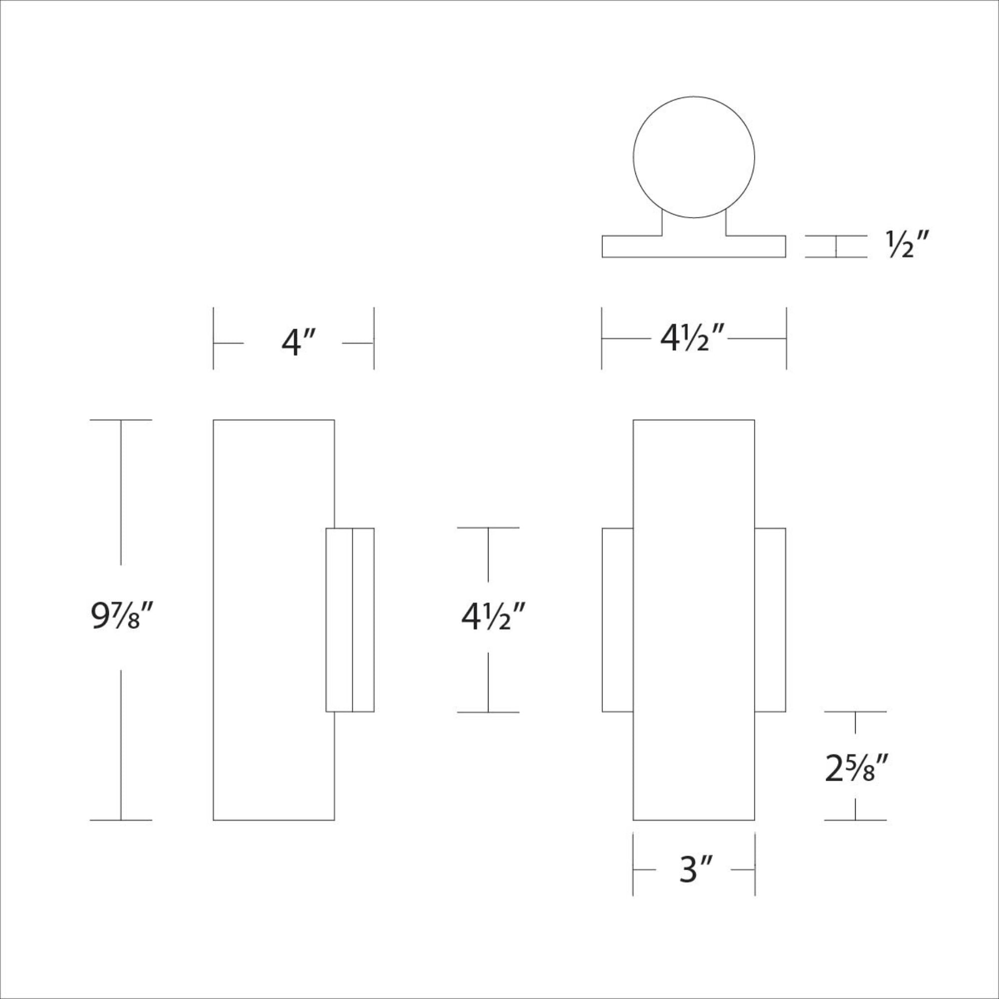 Cylinder 10" Outdoor LED Wall Mount, 5CCT, Black Finish