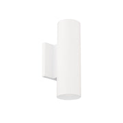 Cylinder 10" Outdoor LED Wall Mount, 5CCT, White Finish