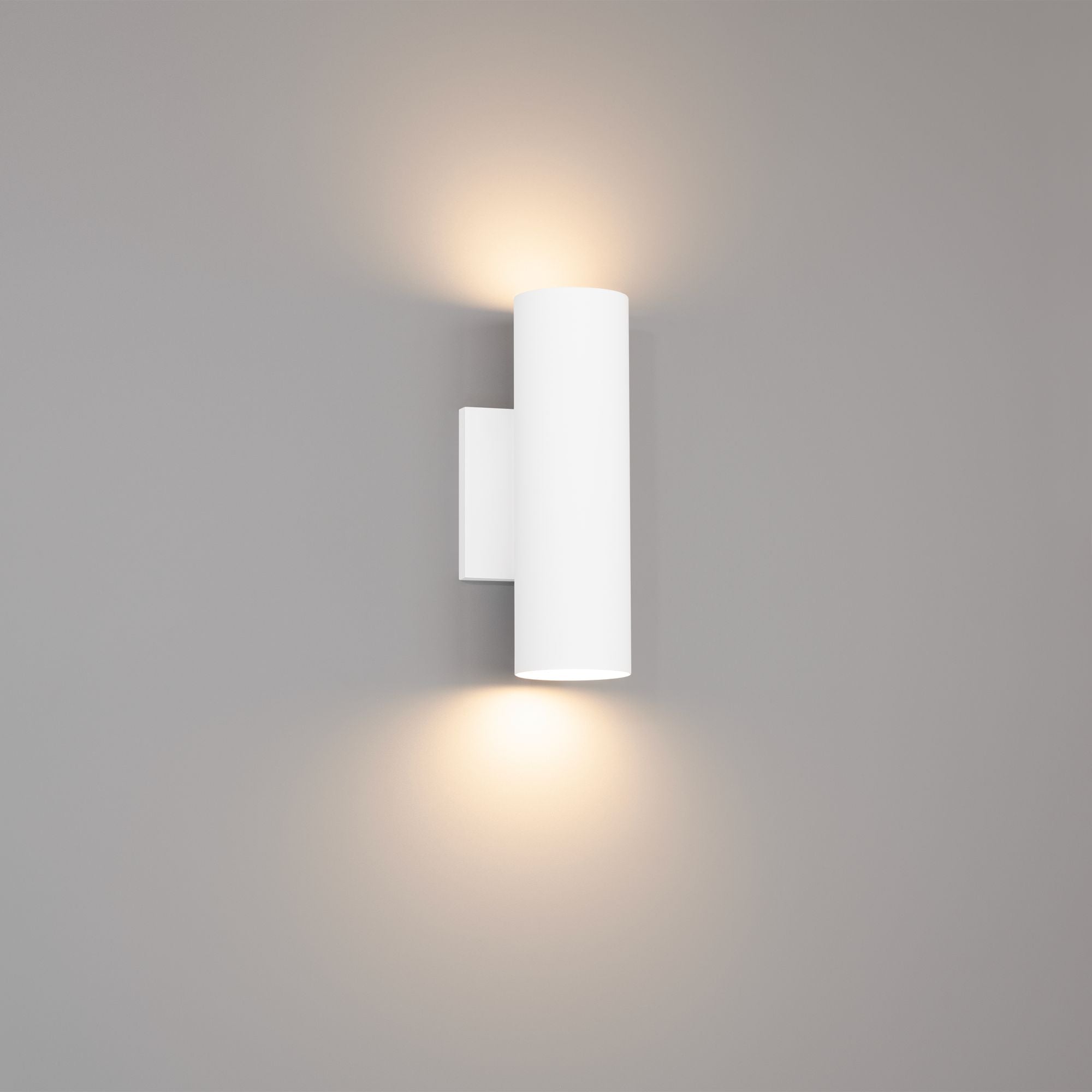 Cylinder 10" Outdoor LED Wall Mount, 5CCT, White Finish