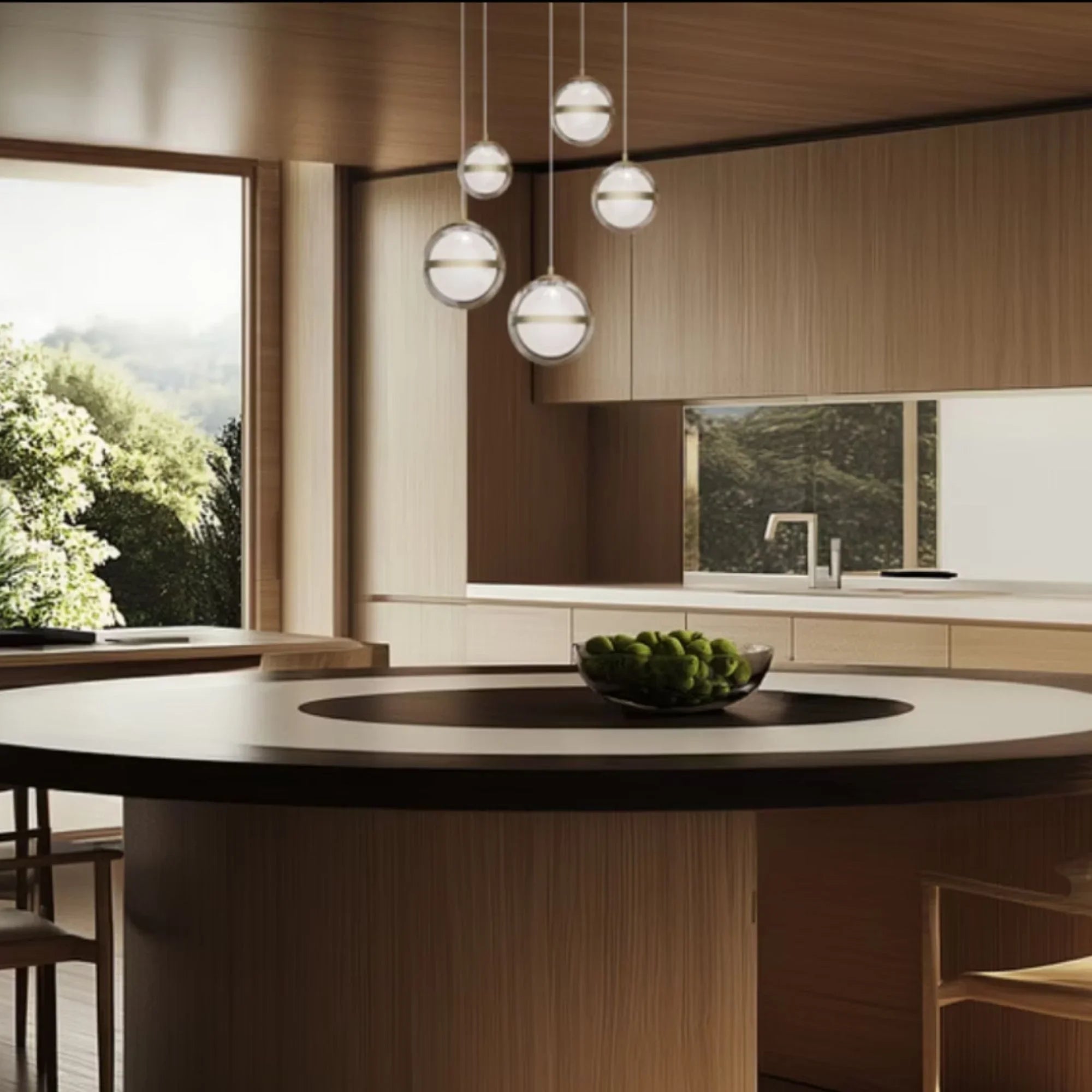 Cyllindra 17" LED Chandelier, 4CCT, Aged Brass Finish