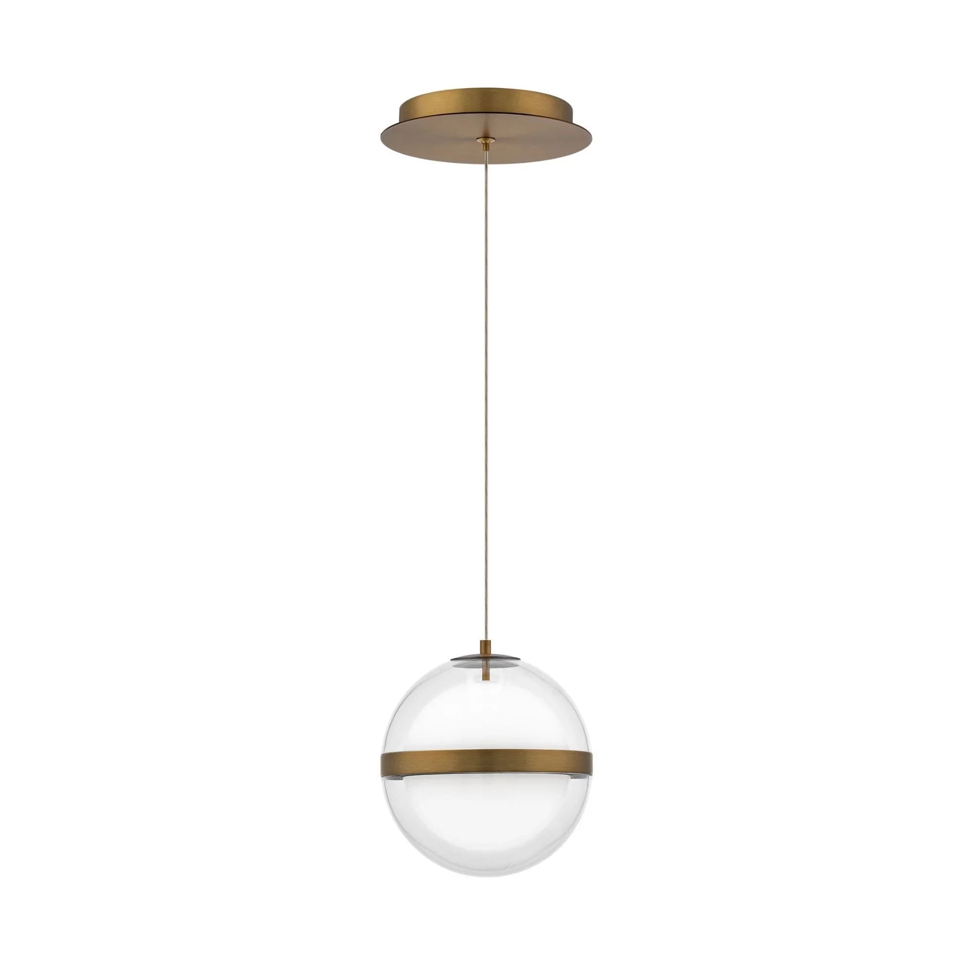 Cyllindra 6" LED Pendant, 4CCT, Aged Brass Finish