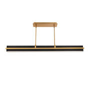 Desmond 48" Linear LED Pendant, 4CCT, Black/Aged Brass Finish