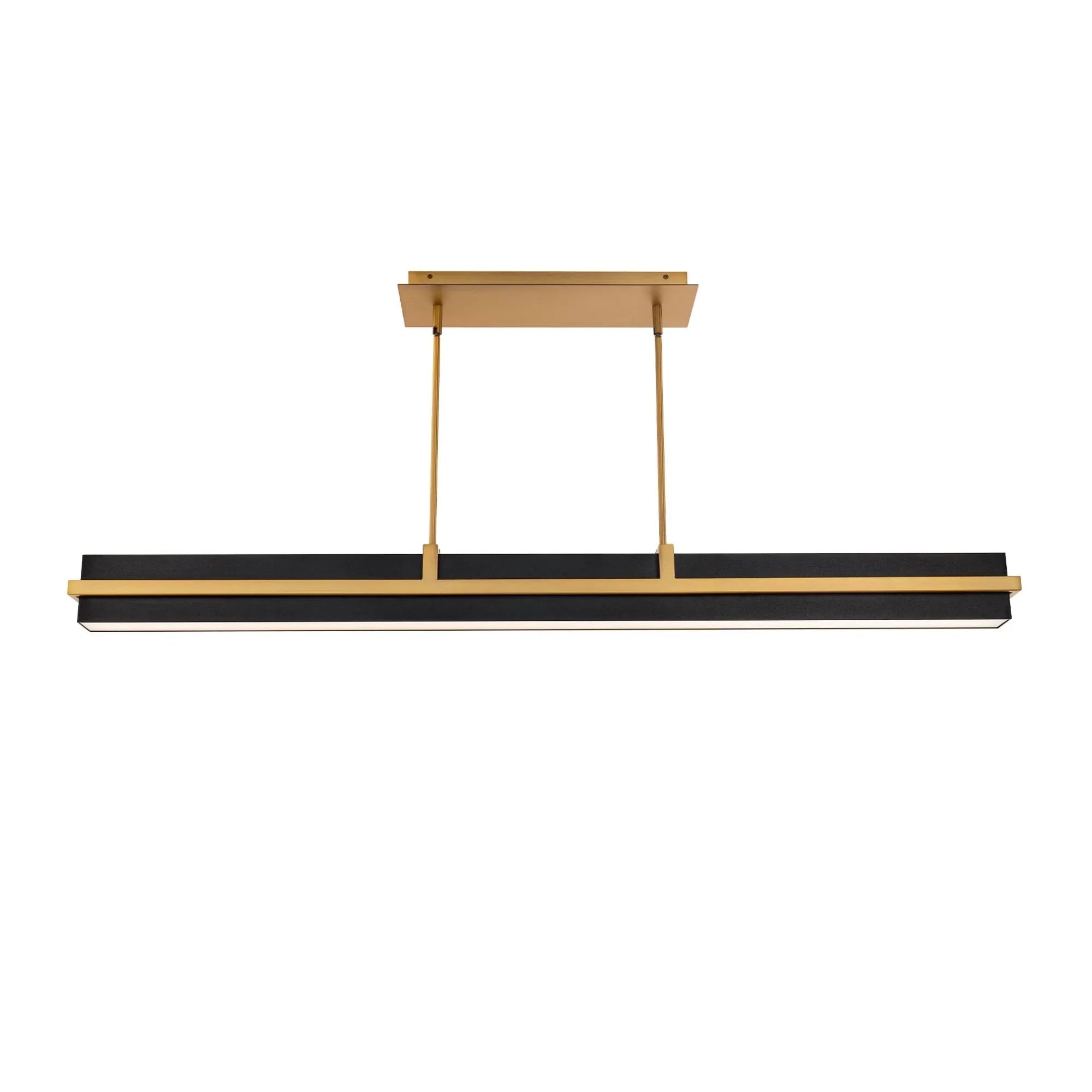 Desmond 48" Linear LED Pendant, 4CCT, Black/Aged Brass Finish