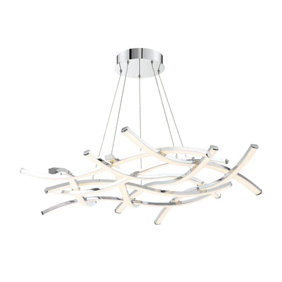 Divergence 44" LED Chandelier, Chrome Finish