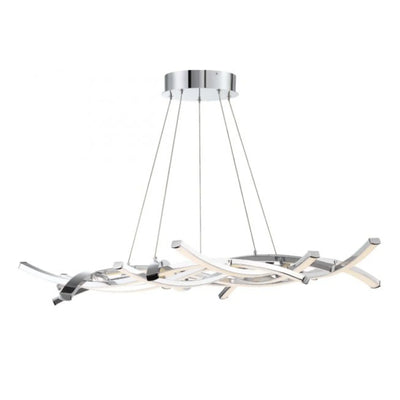 Divergence 64" LED Chandelier, Chrome Finish