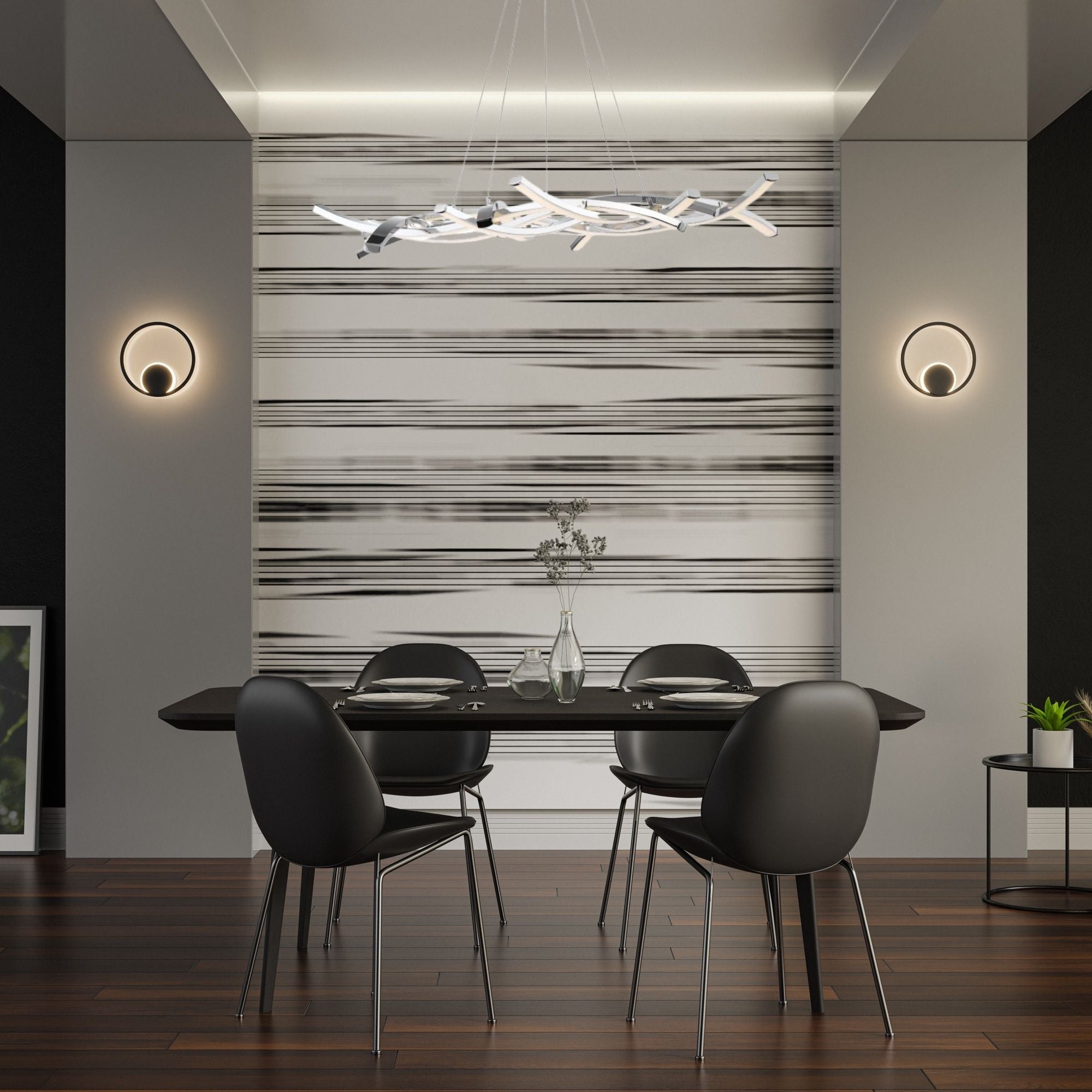 WAC Lighting Divergence 64 in. 5-Light Chandelier, Chrome
