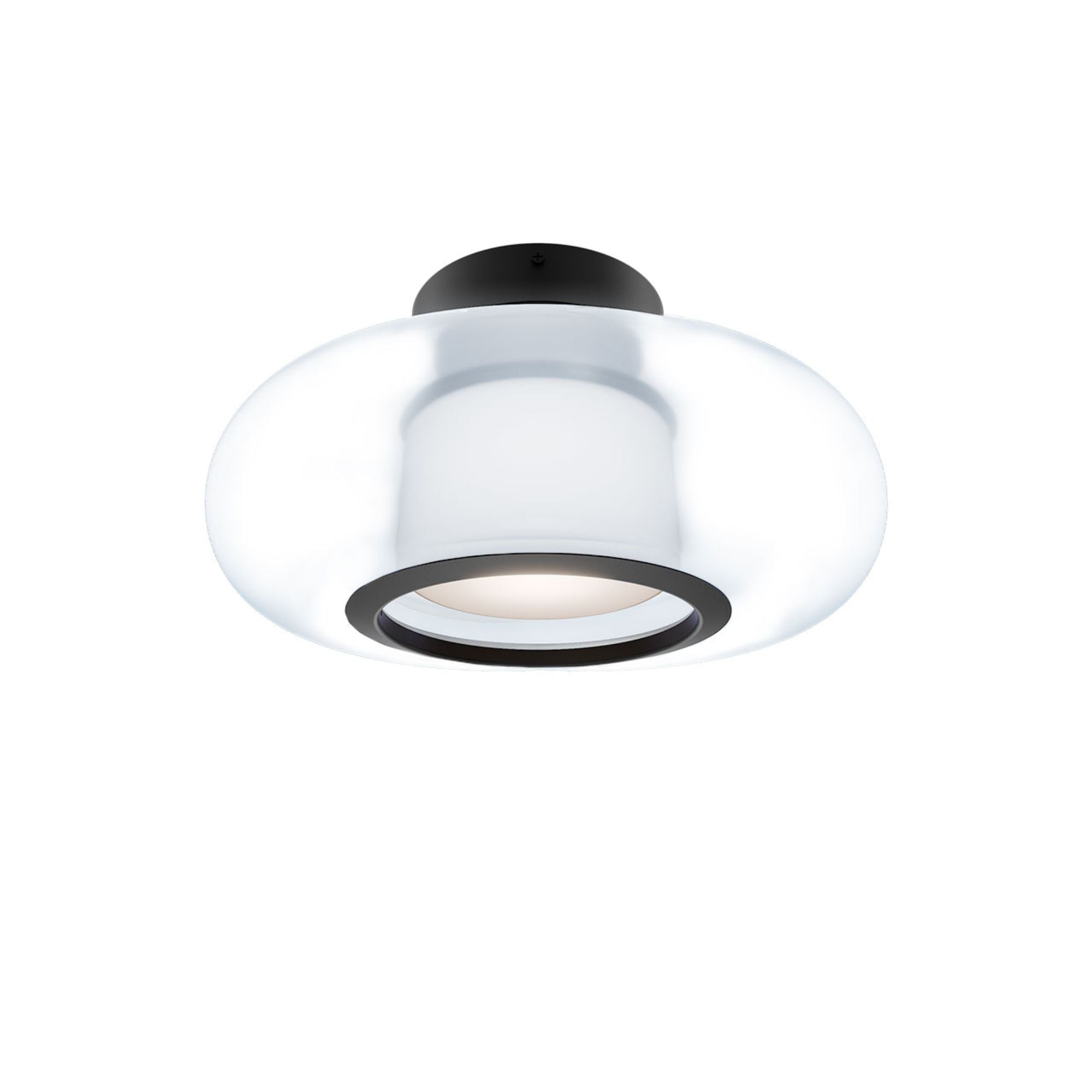 Doma 14" LED Flush Mount, 4CCT, Black Finish