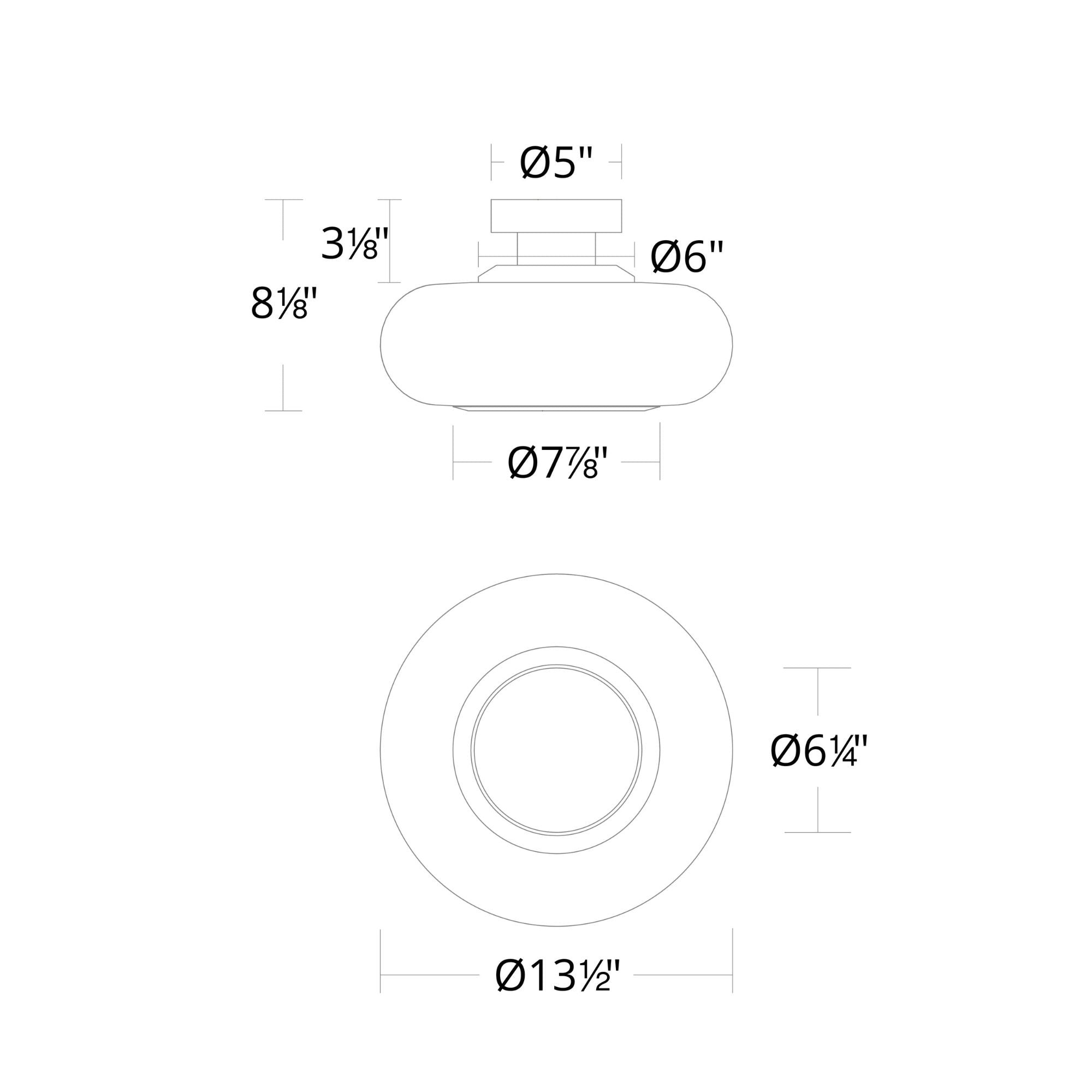 Doma 14" LED Flush Mount, 4CCT, Black Finish
