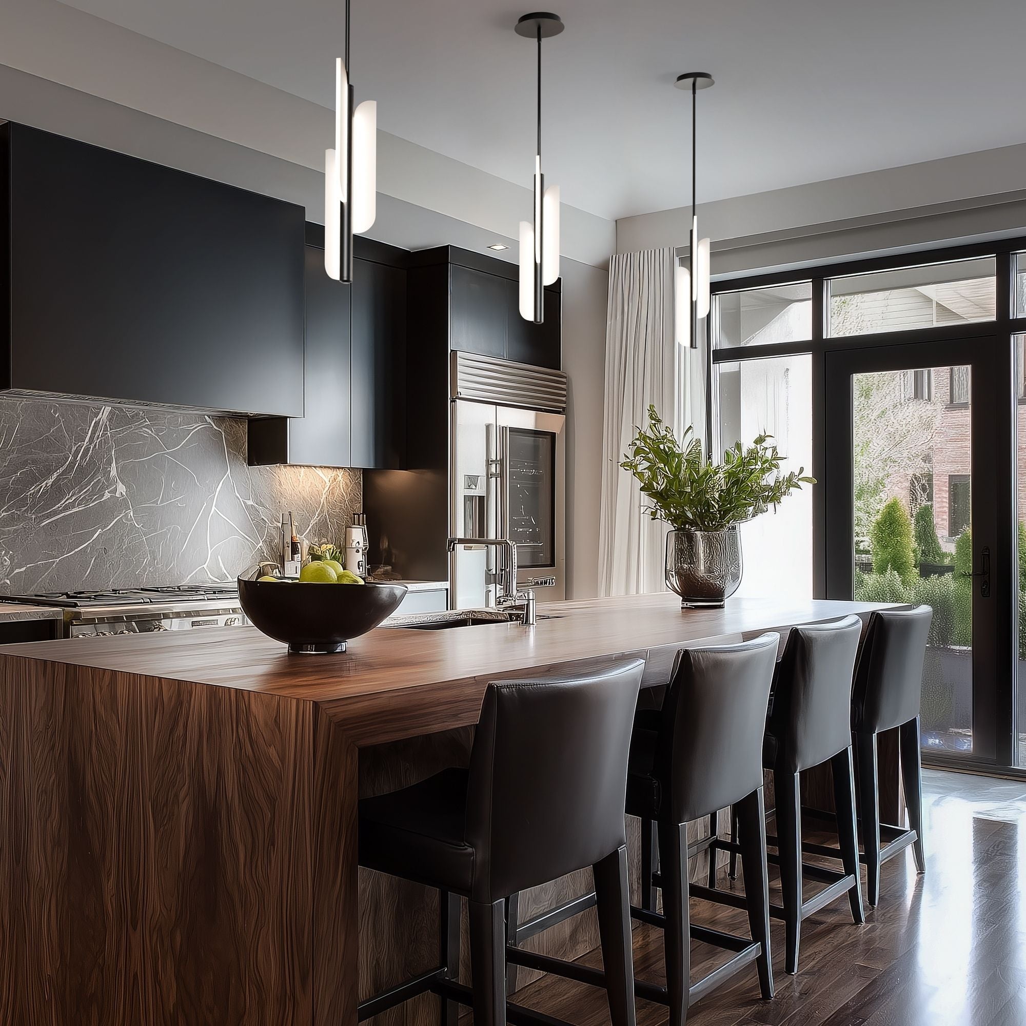 WAC Dripstone 19" LED Pendant, 4CCT, Black Finish