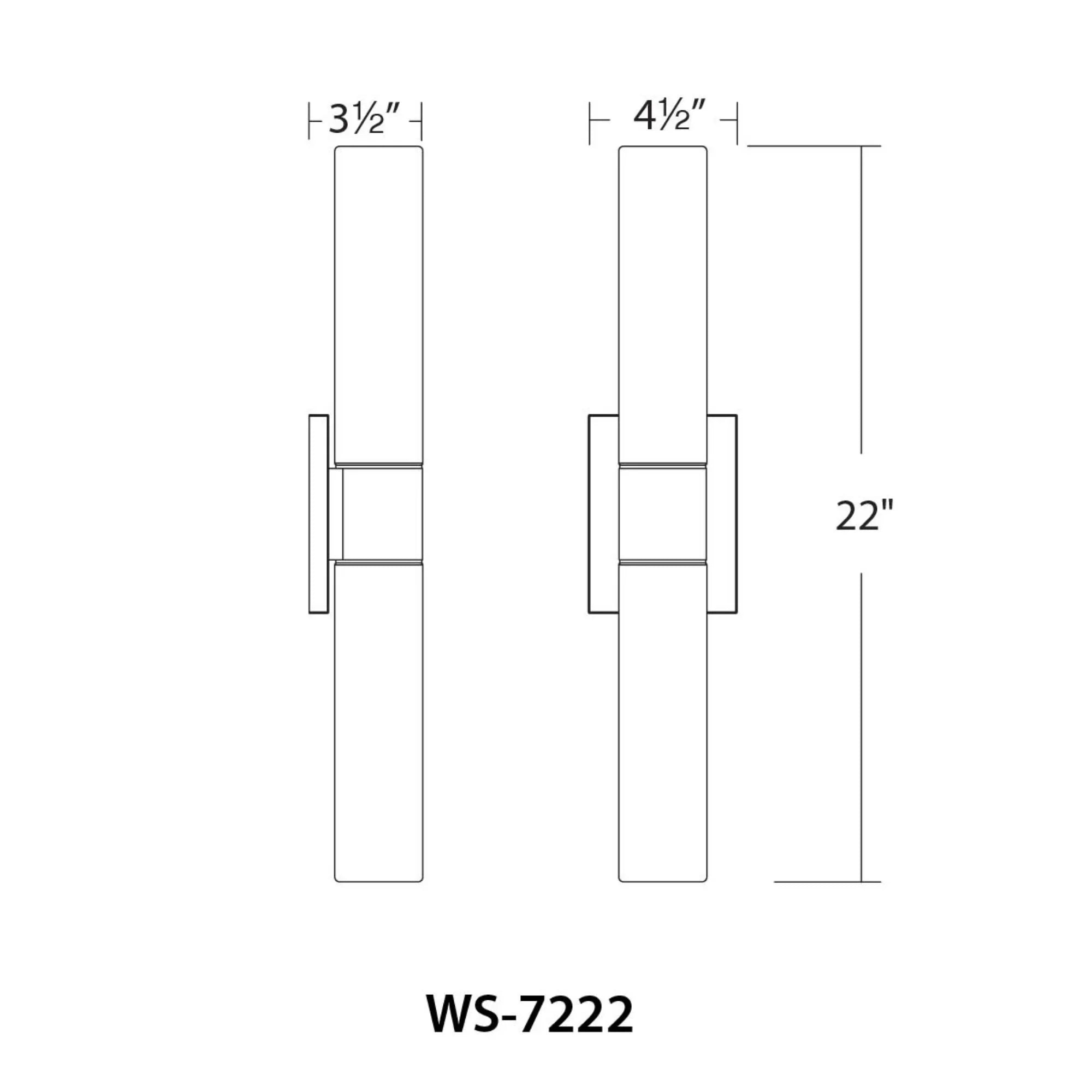Elementum 22" LED Bathroom Vanity, Chrome Finish