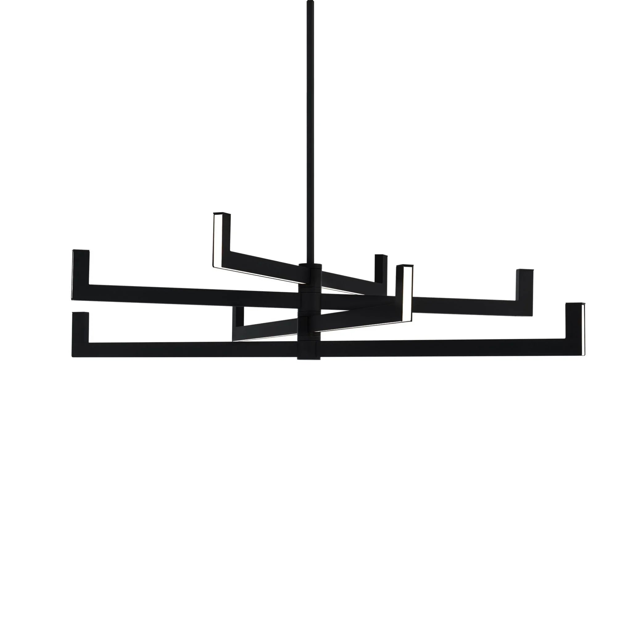 Ferrous 36" LED Chandelier, 4CCT, Black Finish