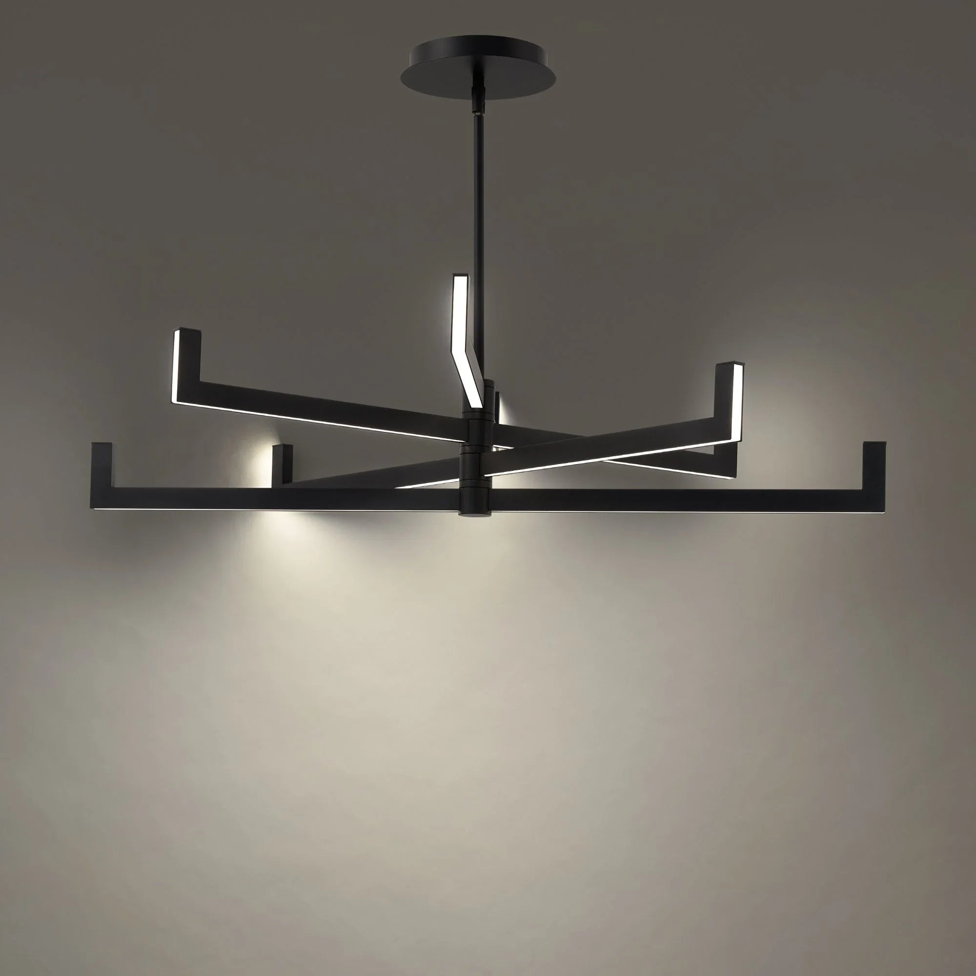 Ferrous 36" LED Chandelier, 4CCT, Black Finish