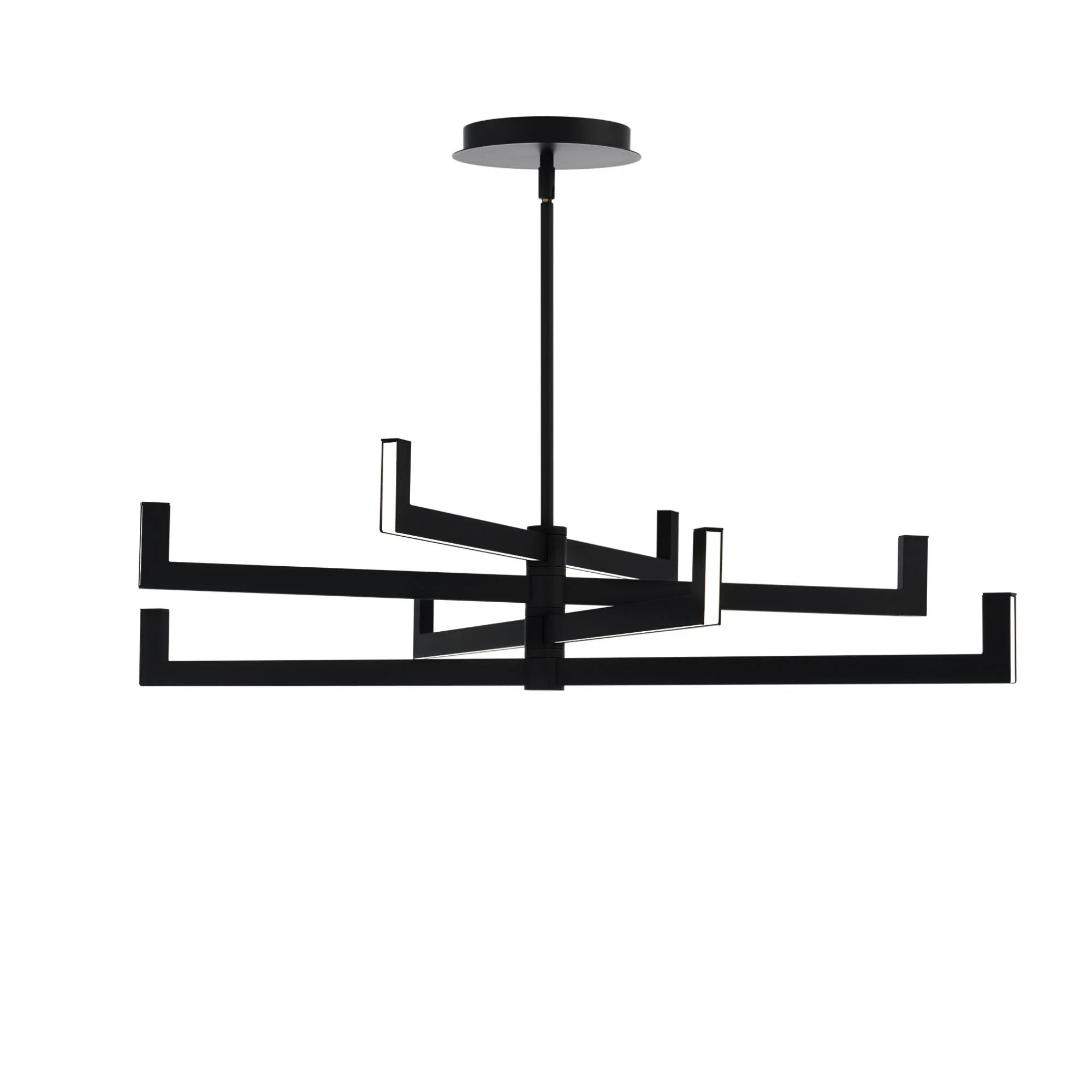 Ferrous 36" LED Chandelier, 4CCT, Black Finish