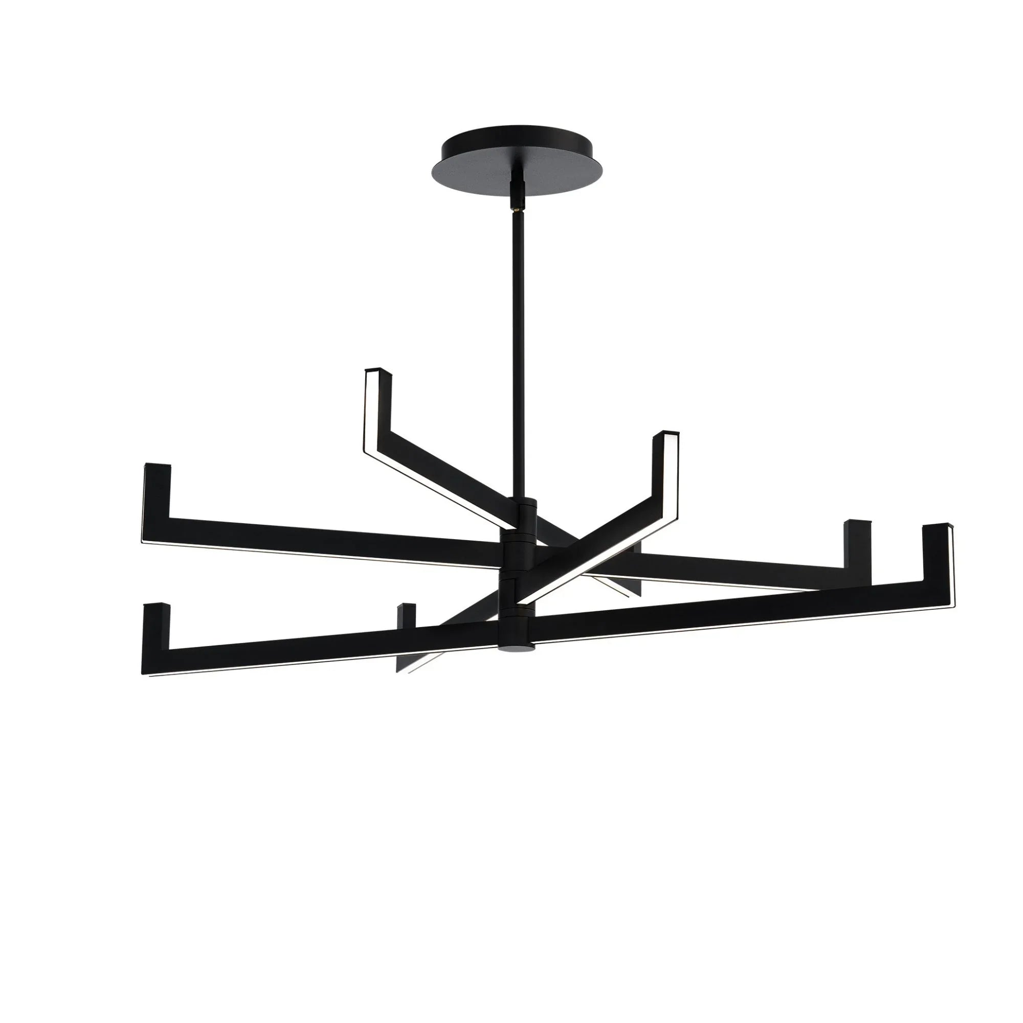 Ferrous 36" LED Chandelier, 4CCT, Black Finish