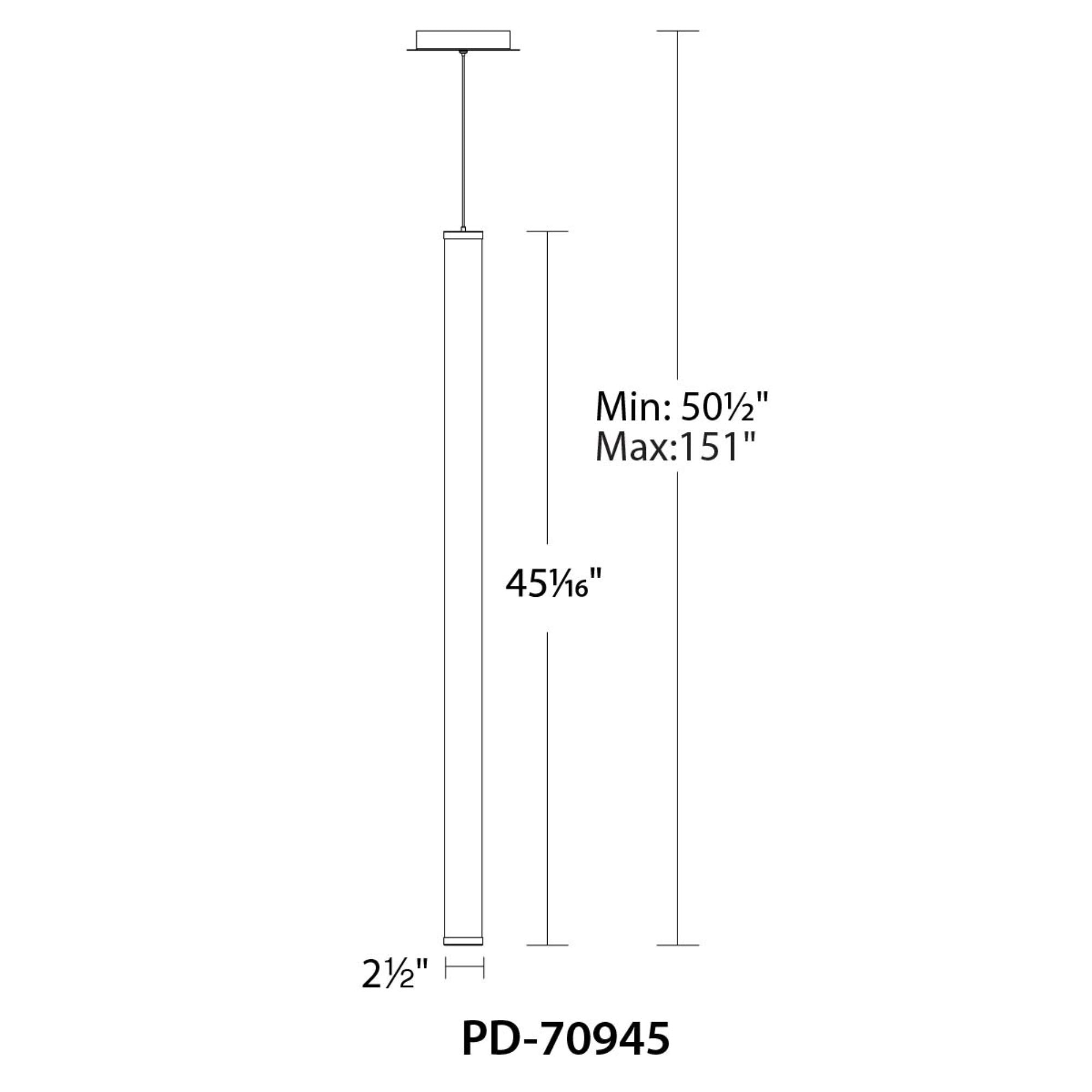 Flare 45 in. LED Pendant Light Nickel Finish