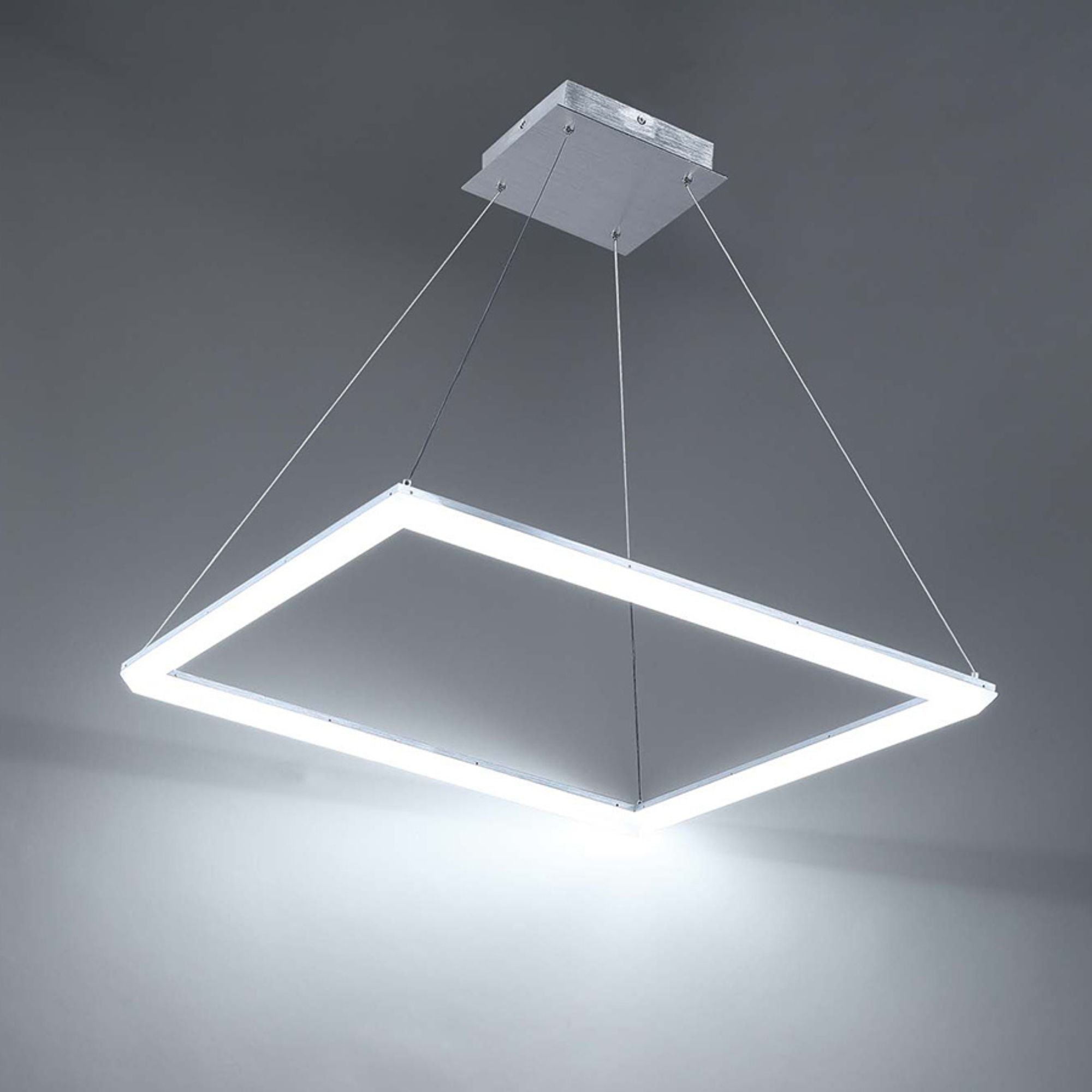 Frame 28 in. LED Pendant Light Aluminum Finish - Bees Lighting