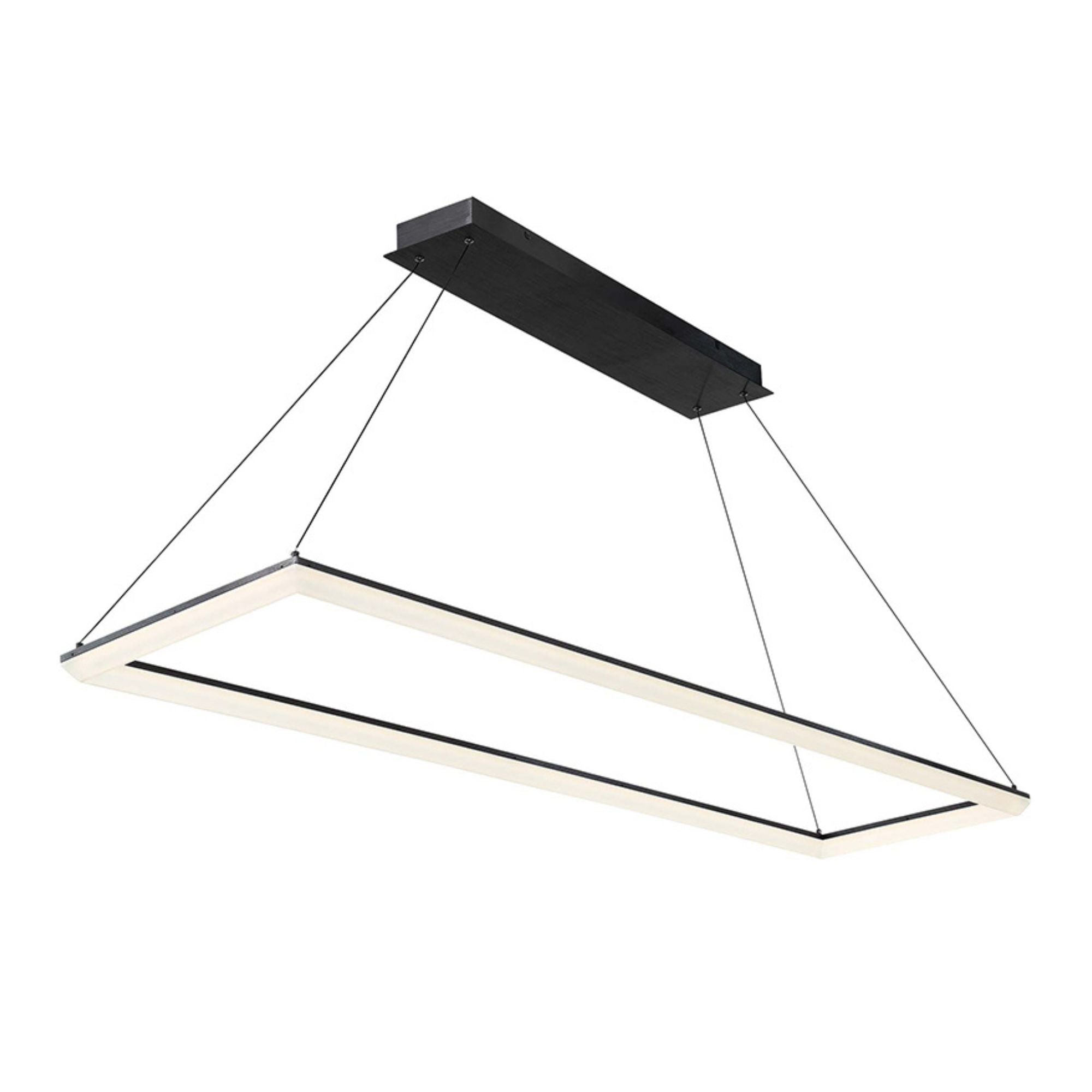 Frame 58 in. LED Pendant Light Black Finish