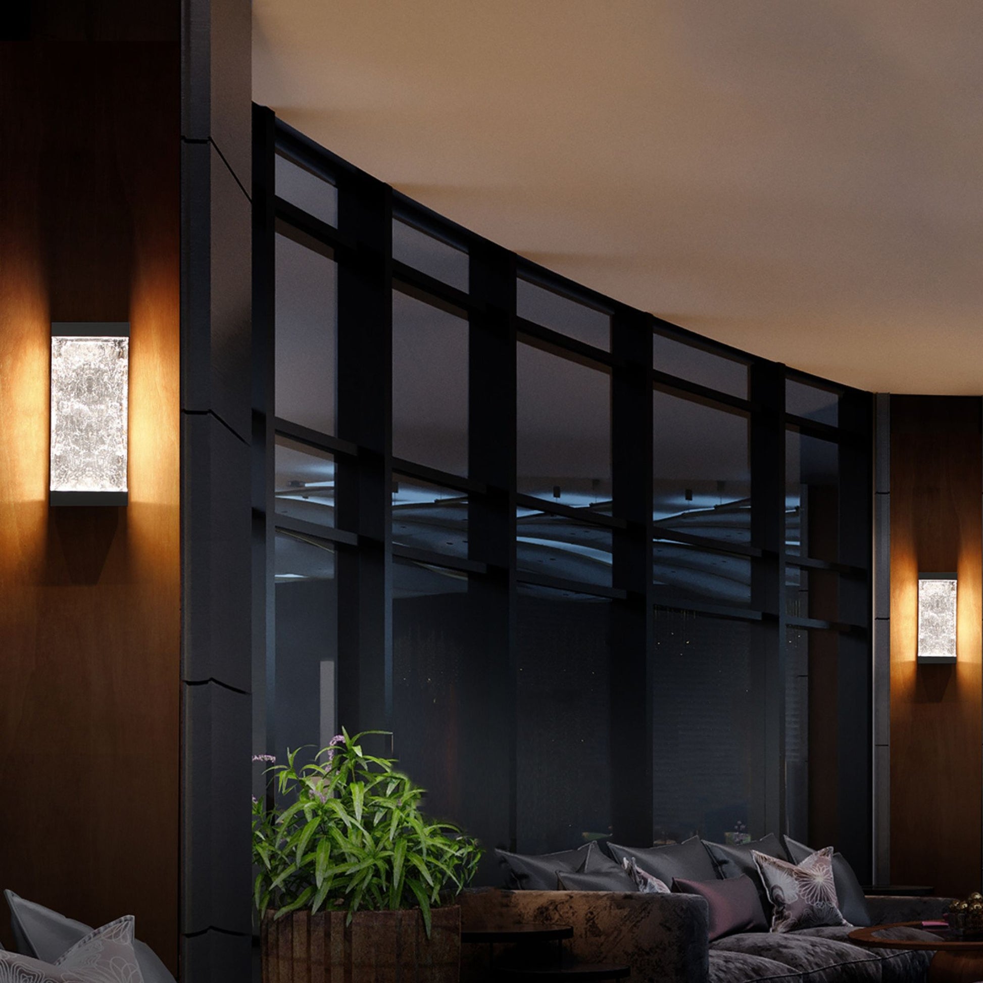 Fusion 20" LED Outdoor Wall Light, Black Finish - Bees Lighting