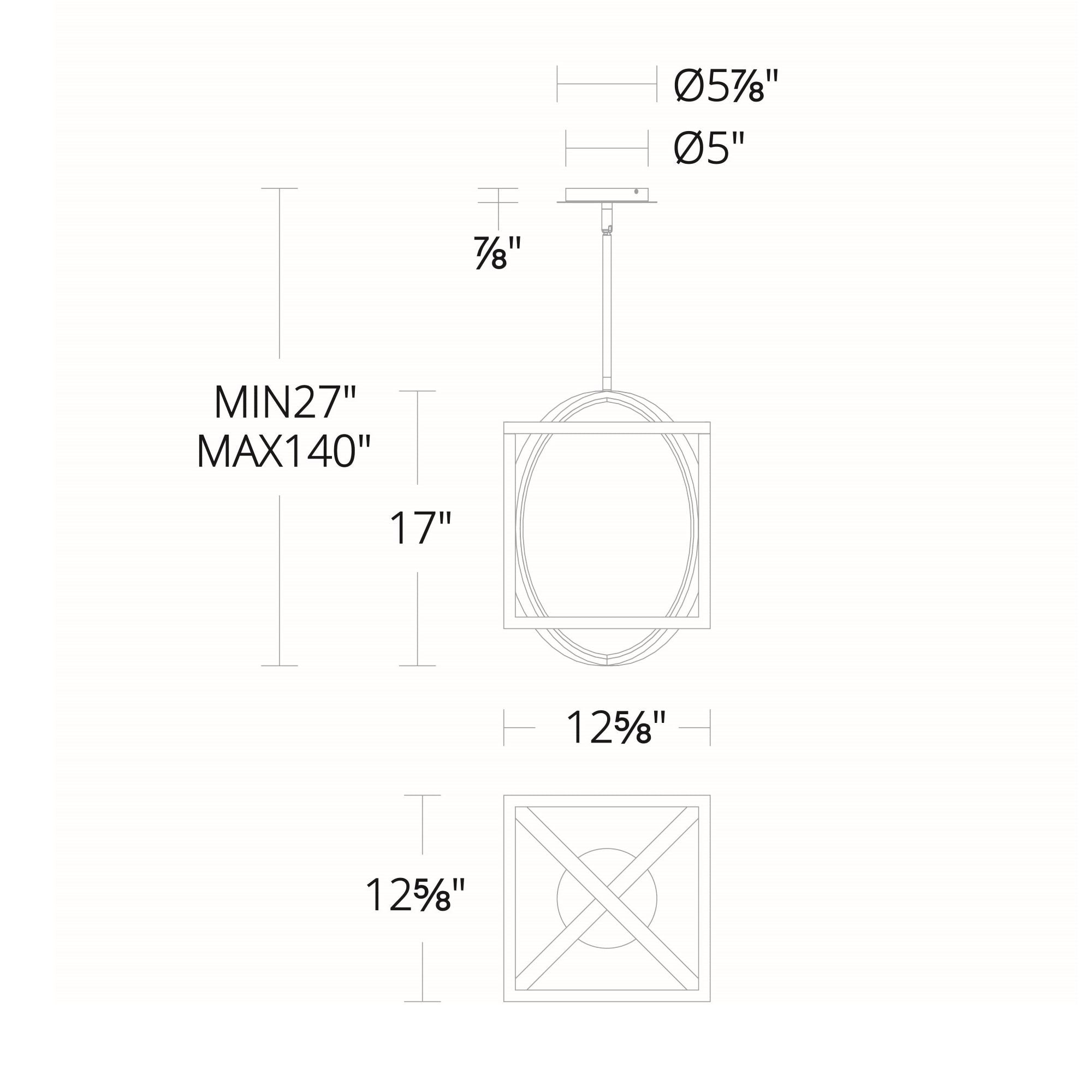 Geometrix 13 in. LED Pendant Light Black finish