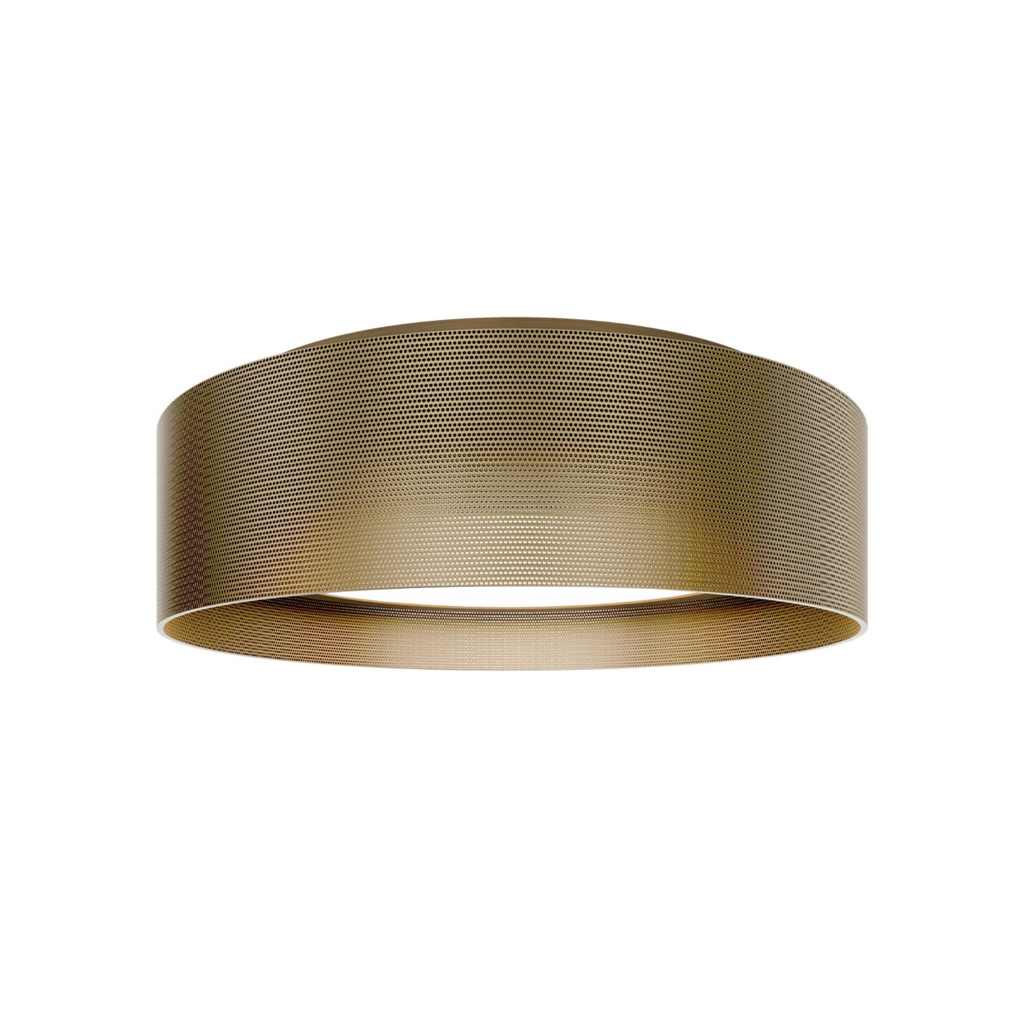 Grille 18" LED Flush Mount, 4CCT, Aged Brass Finish