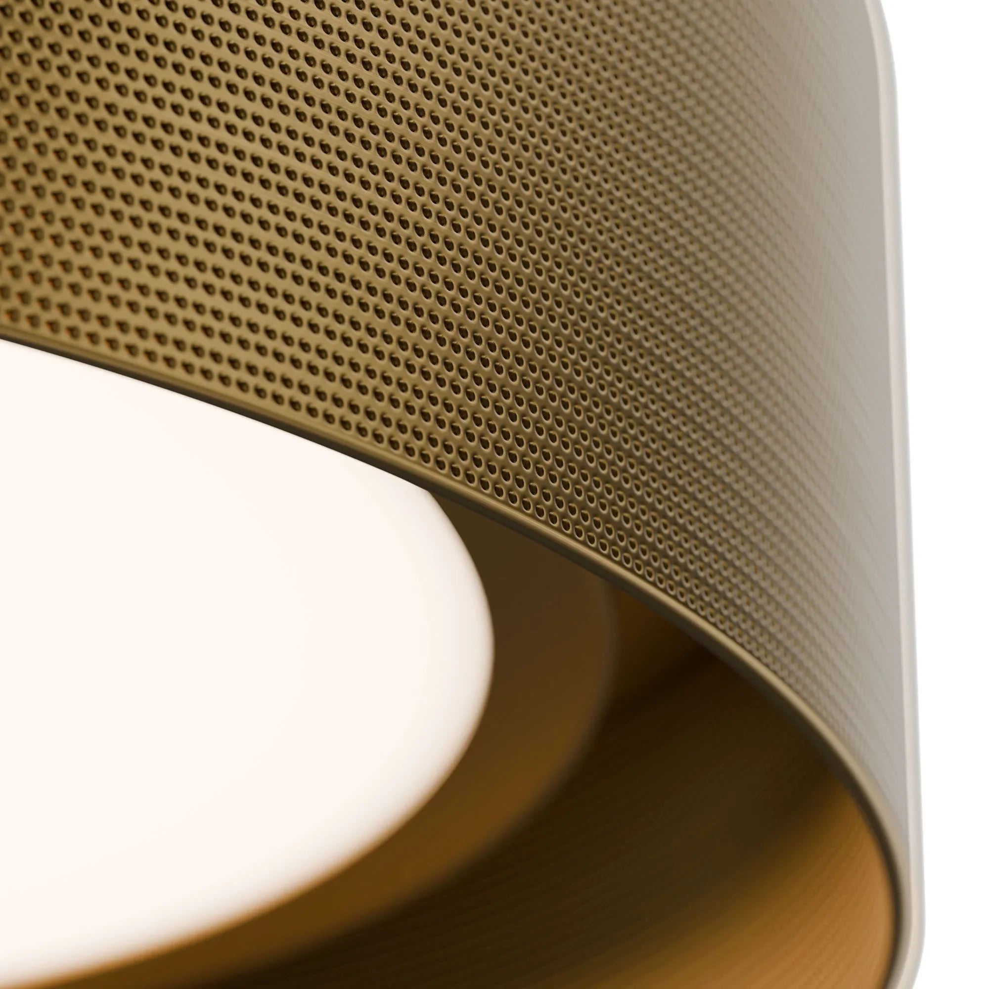 Grille 18" LED Flush Mount, 4CCT, Aged Brass Finish