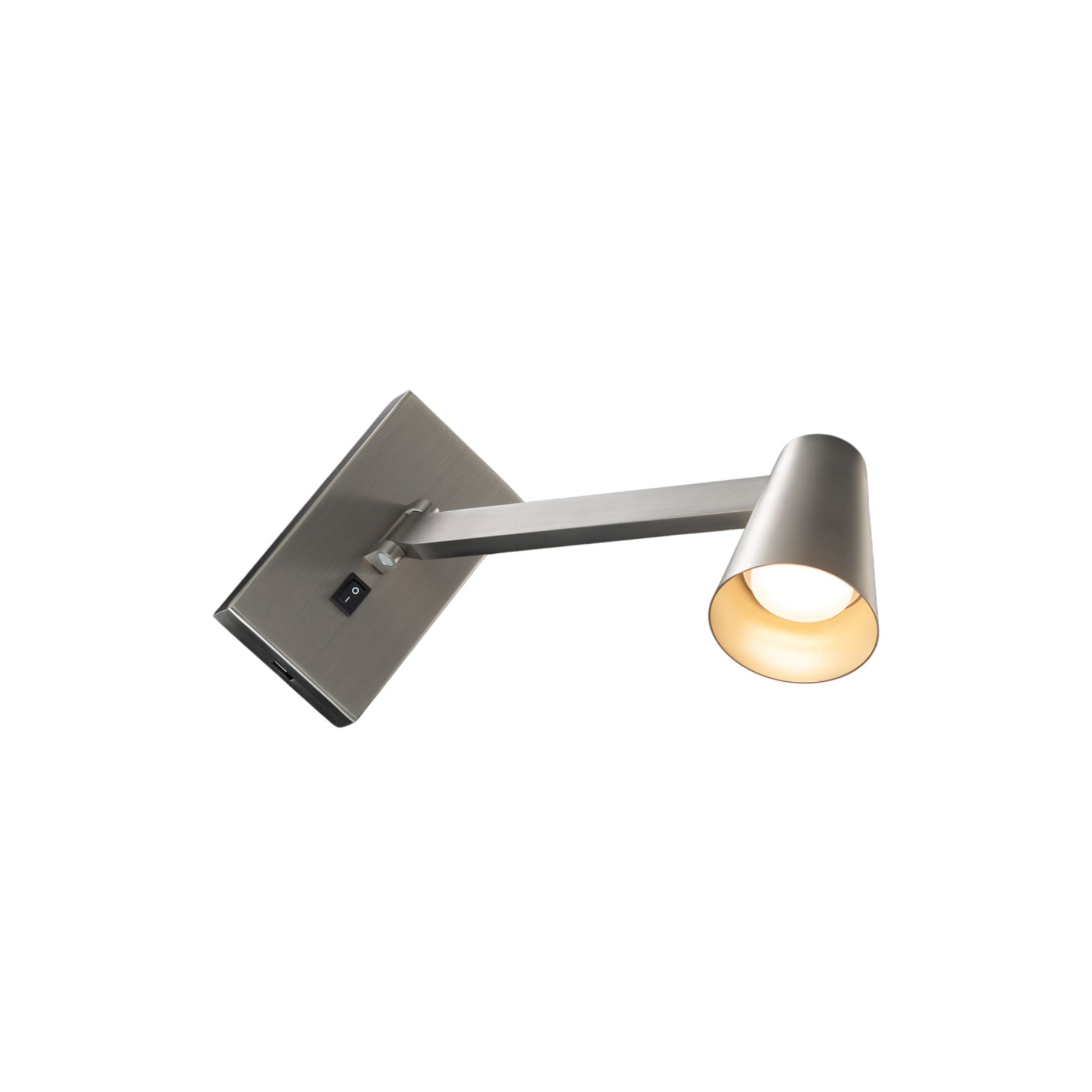 Grisham 14 in. LED Swing Arm Wall Sconce 3000K Brushed Nickel finish - Bees Lighting