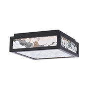 HAWTHORNE 13 in. LED Outdoor Flush Mount 3000K Black finish - Bees Lighting