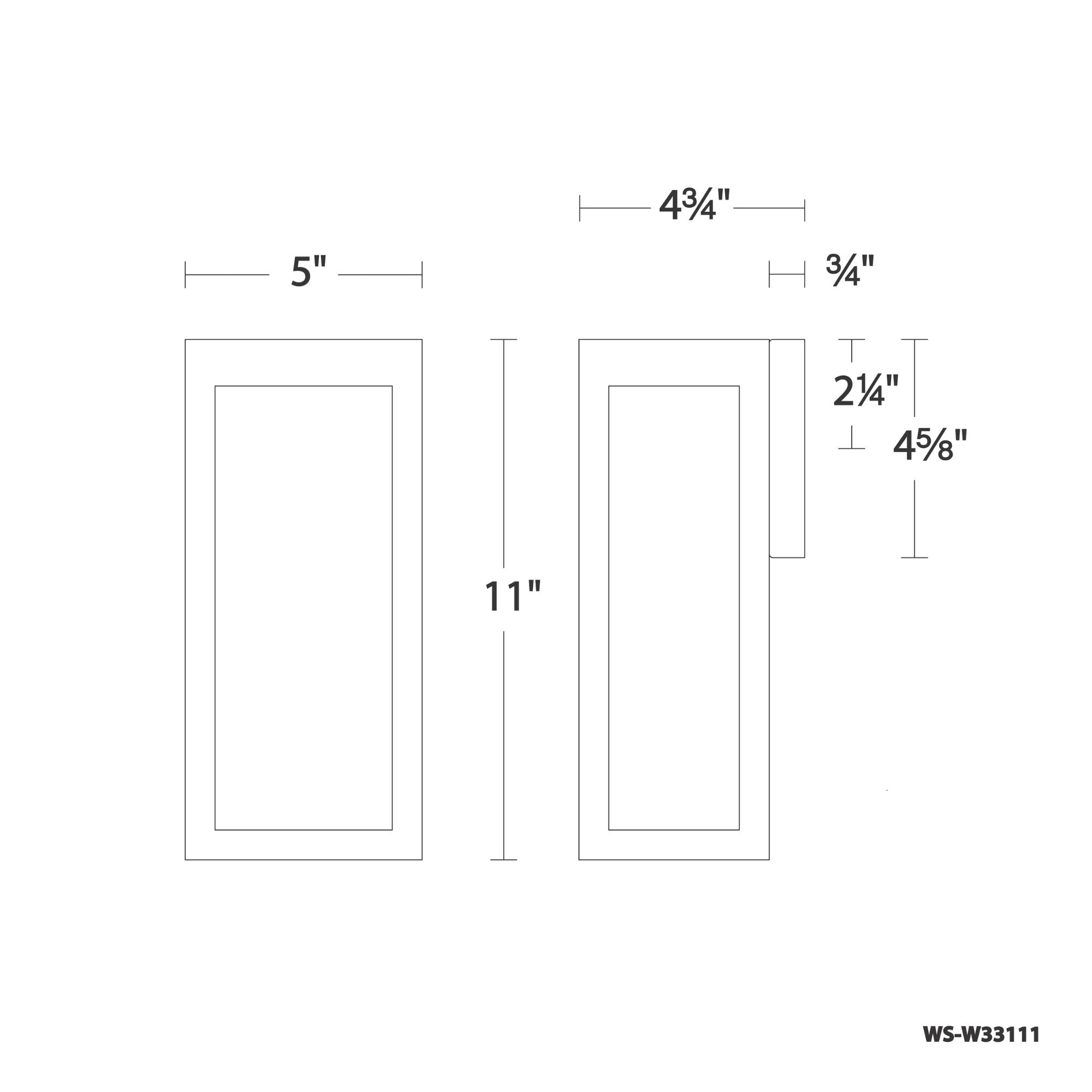 Hawthorne 11" LED Outdoor Wall Light, Black Finish