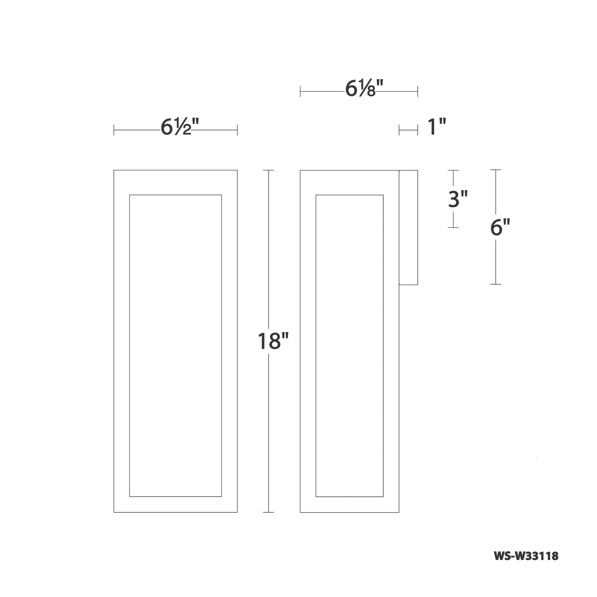 Hawthorne 18" LED Outdoor Wall Light, Black Finish - Bees Lighting