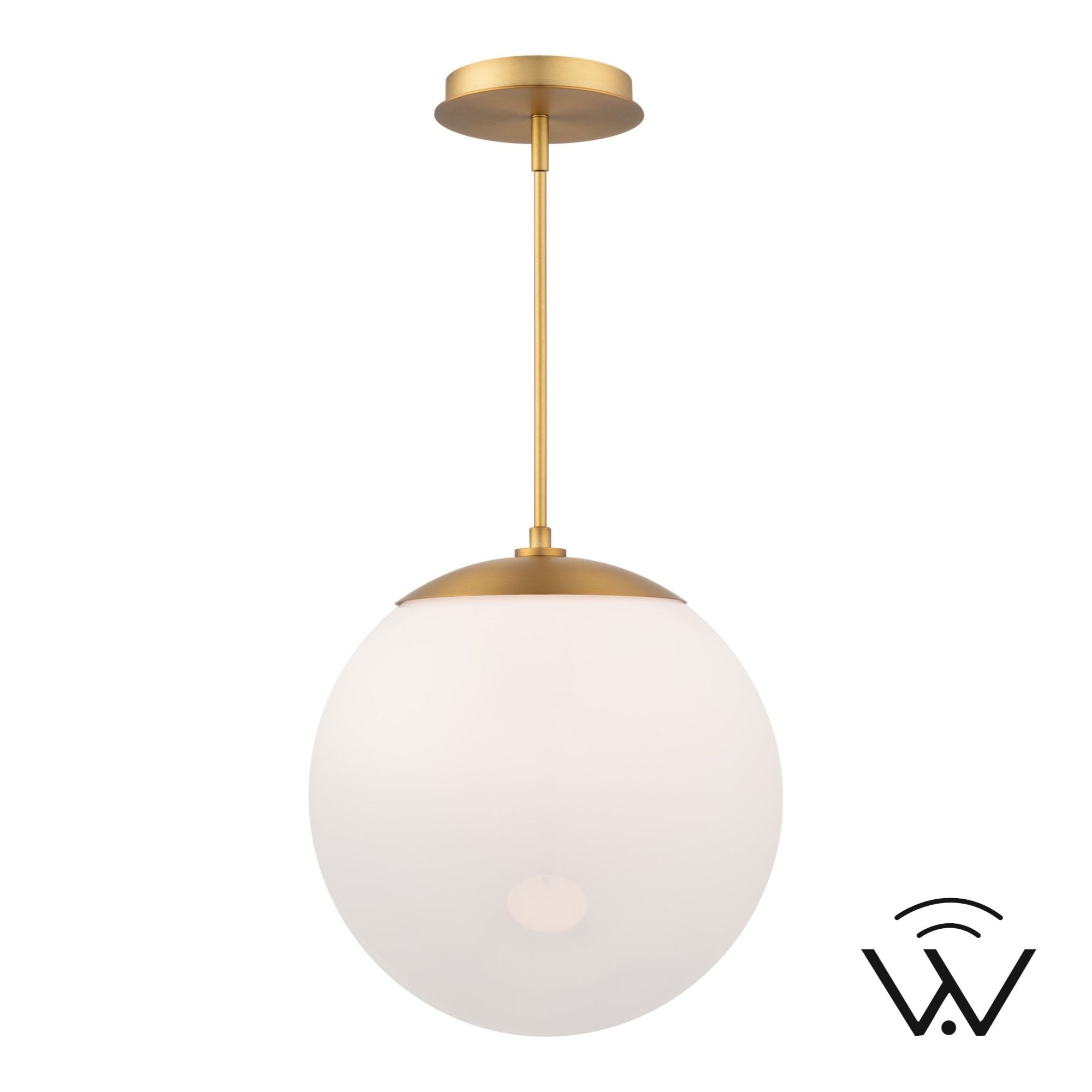 WAC Honeymooner 15" LED Pendant, Aged Brass Finish