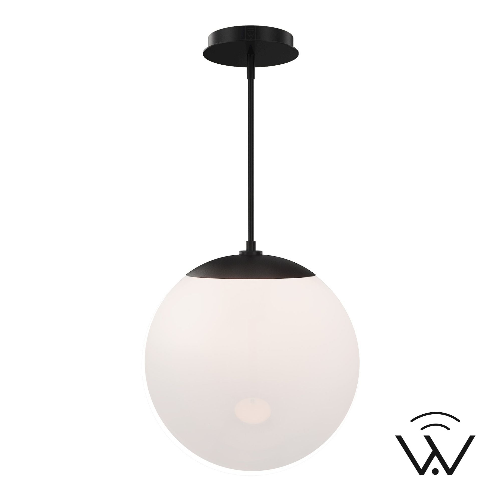 WAC Honeymooner 15" LED Pendant, Black Finish