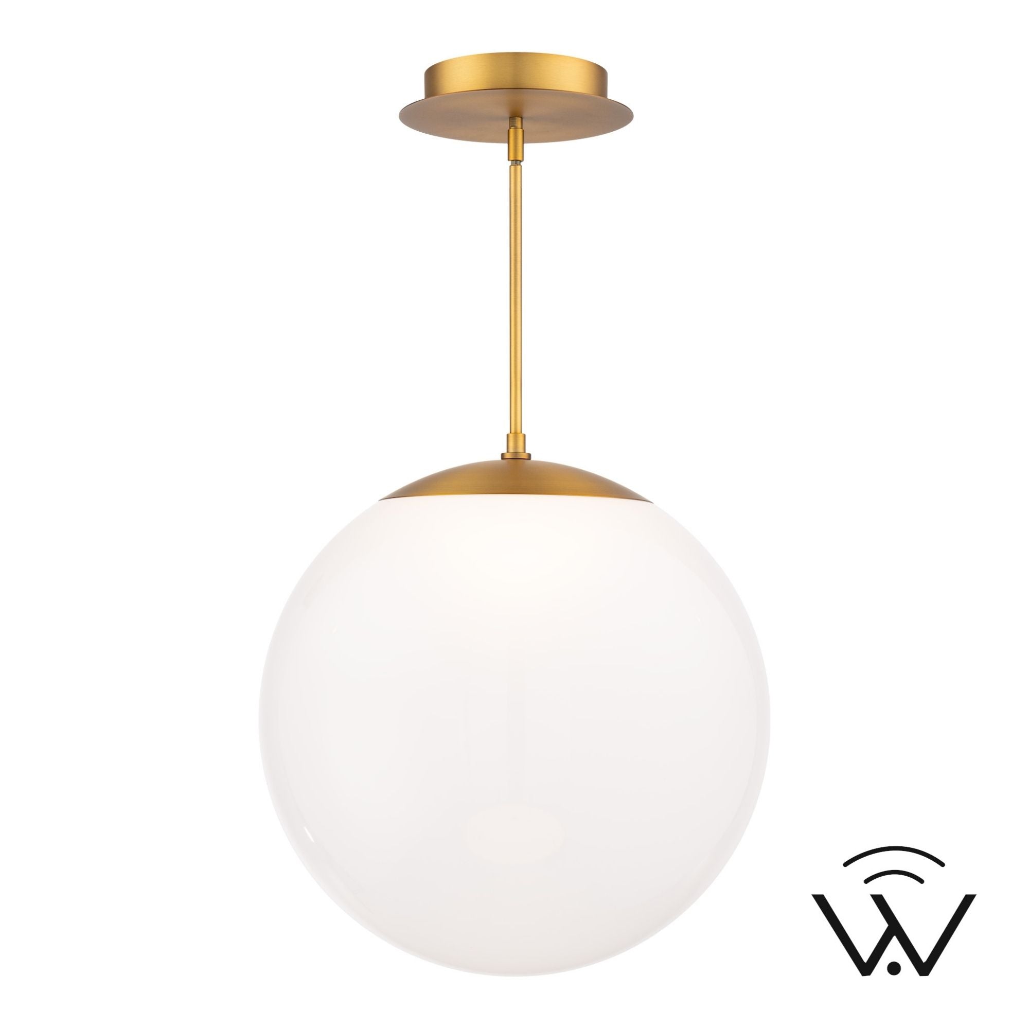 WAC Honeymooner 21" LED Pendant, Aged Brass Finish