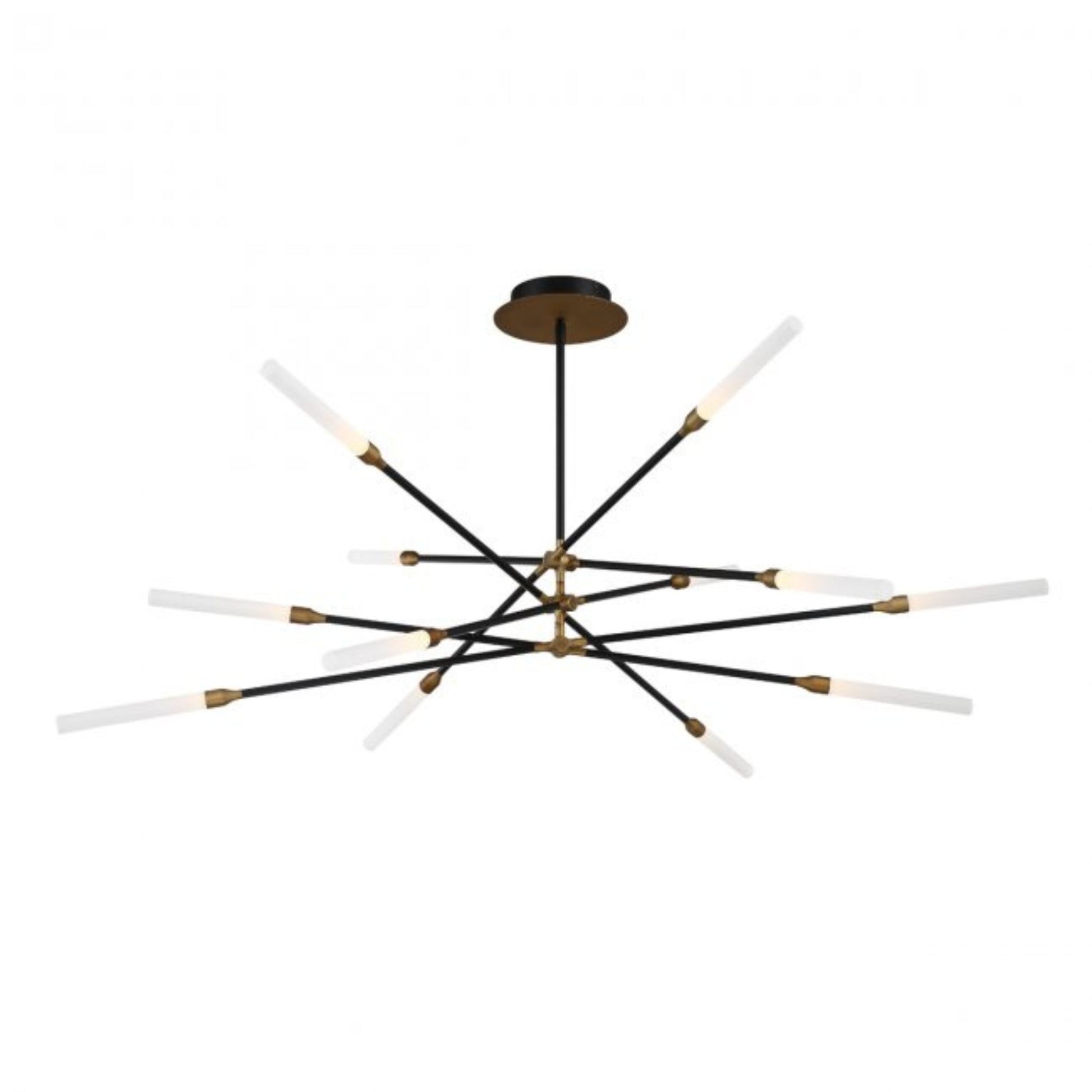 Houdini 55" LED Pendant, Black/Aged Brass Finish - Bees Lighting