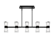 Hourglass 36" LED Pendant, 4CCT, Black Finish