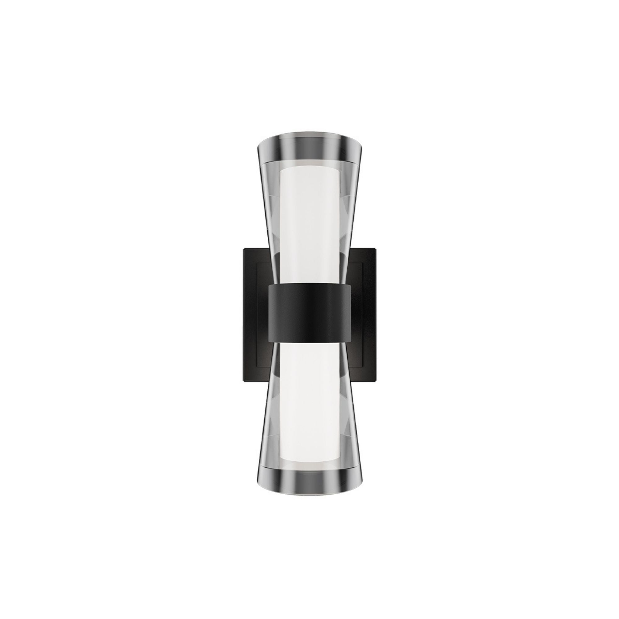 Hourglass 10" LED Wall Sconce, 4CCT, Black Finish