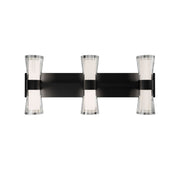 Hourglass 24" LED Wall Sconce, 4CCT, Black Finish
