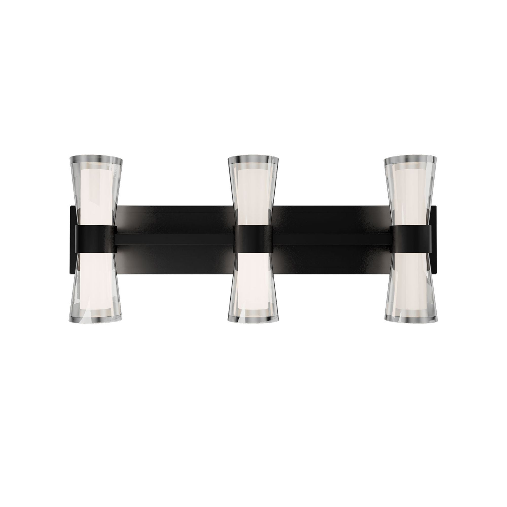 Hourglass 24" LED Wall Sconce, 4CCT, Black Finish