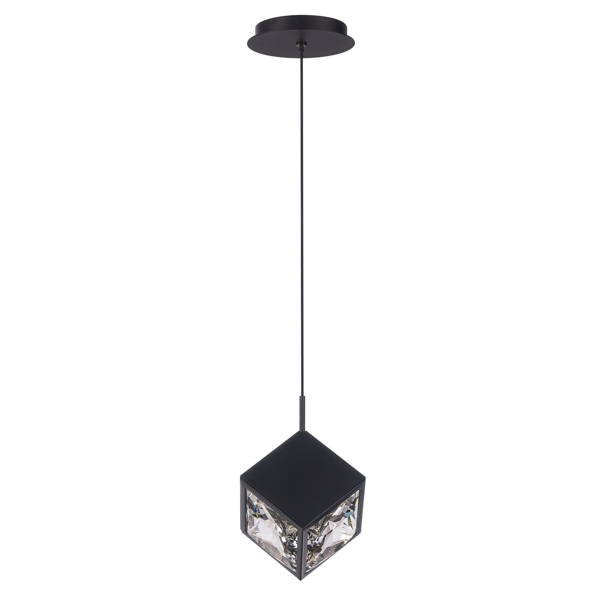 Ice Cube 8" LED Mini Pendant, 3500K, Black Finish - Bees Lighting
