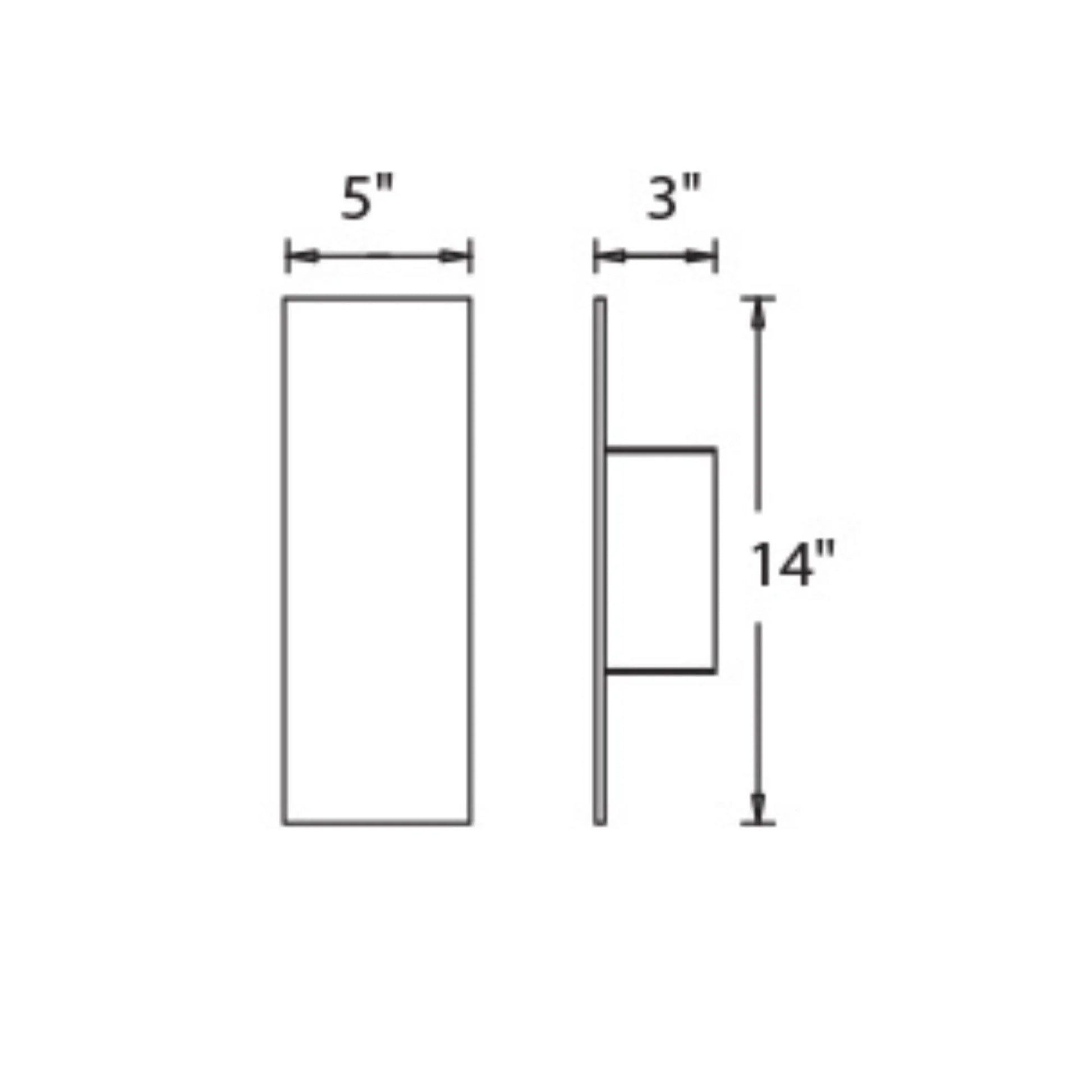 Icon 14" LED Wall Light, Black Finish - Bees Lighting