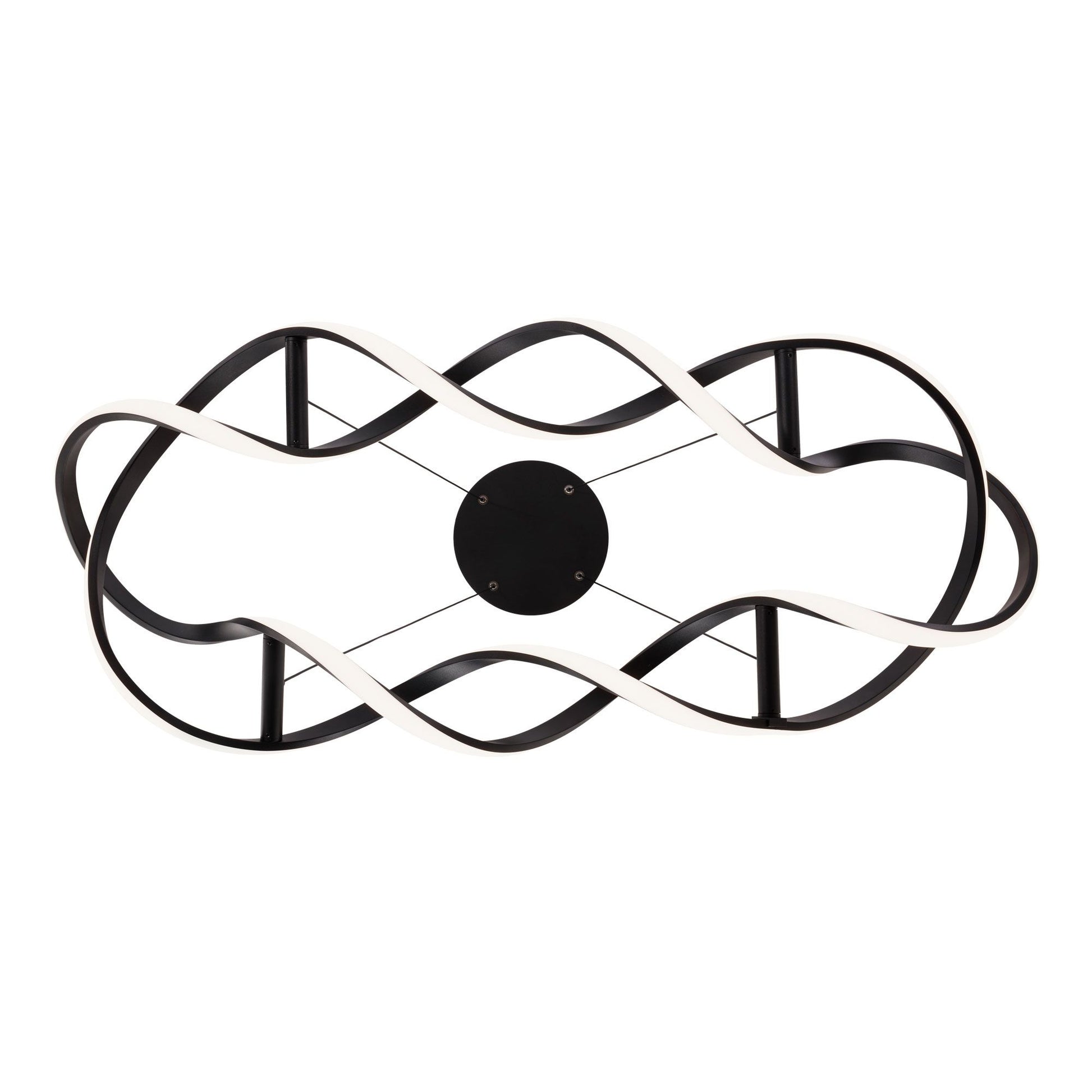 Interlace 39" LED Pendant, Black Finish - Bees Lighting