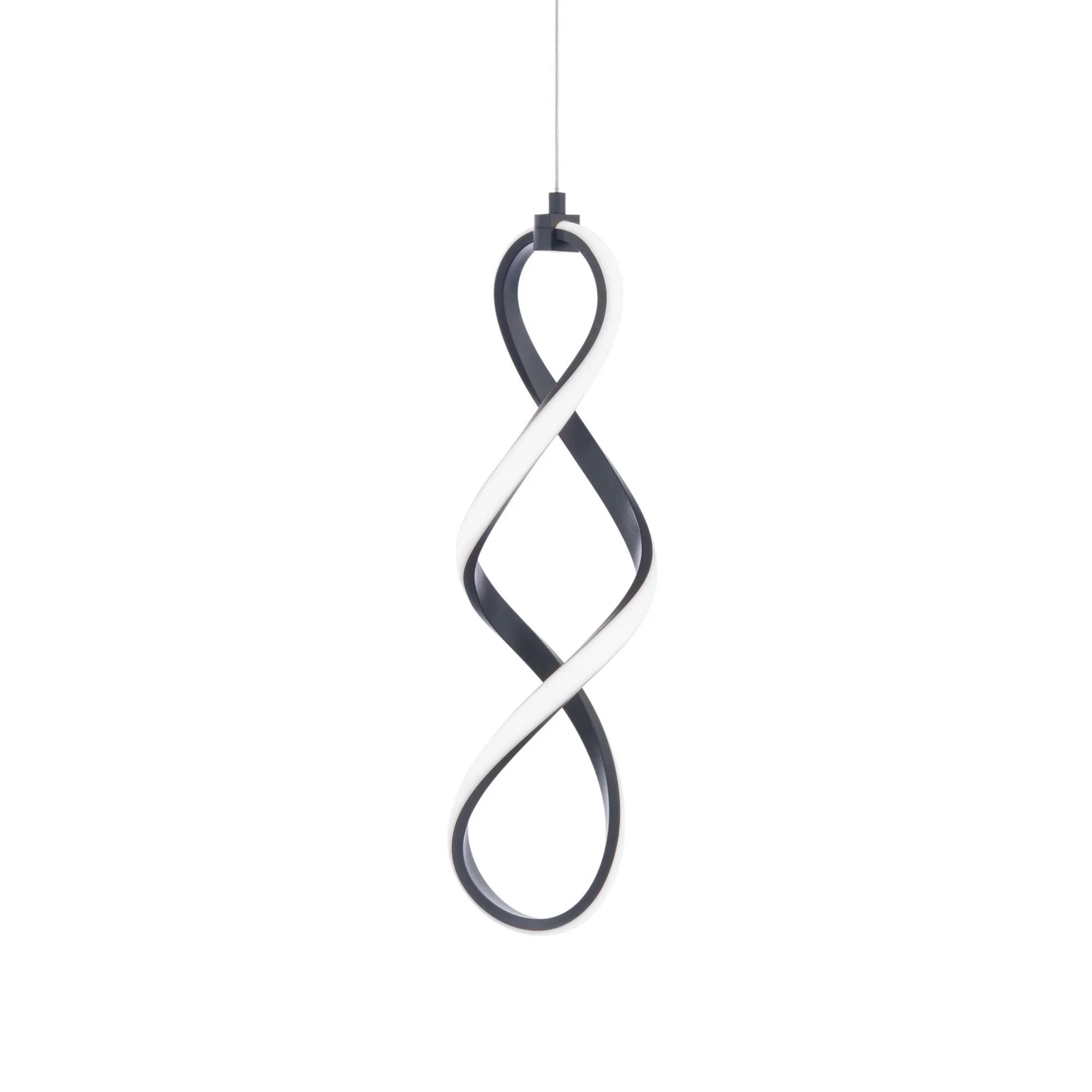 Interlace 21" LED Mini Pendant, Black Finish