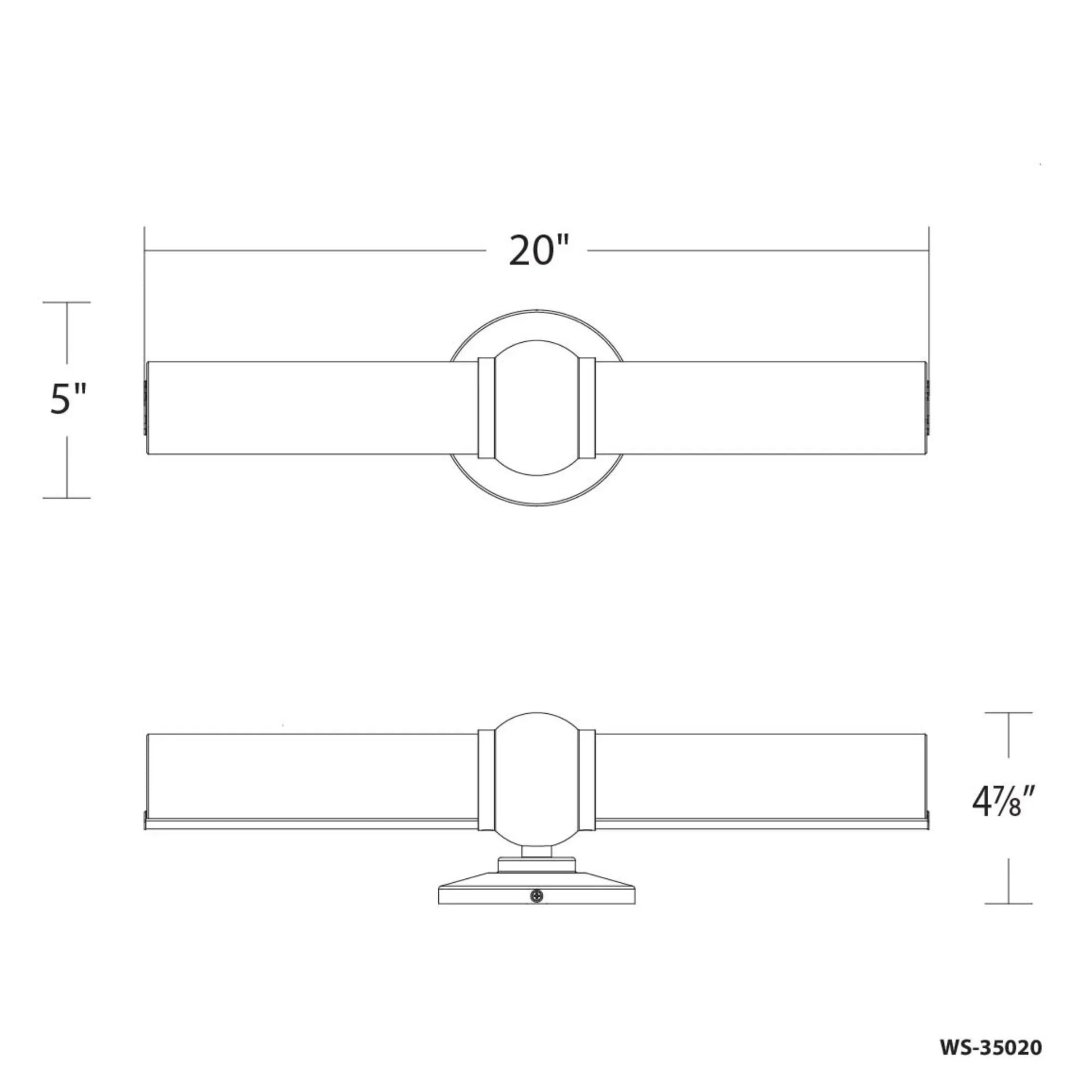 Juliet 20" LED Bathroom Vanity, Black Finish - Bees Lighting